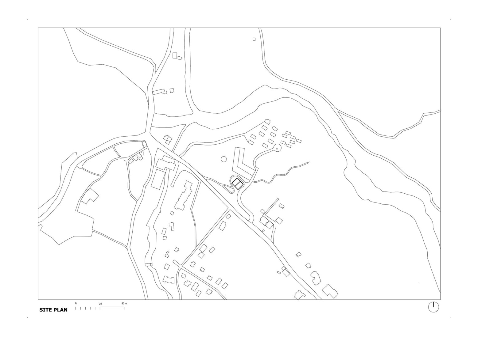 Site plan. Vila Muhr by OFIS arhitekti. 