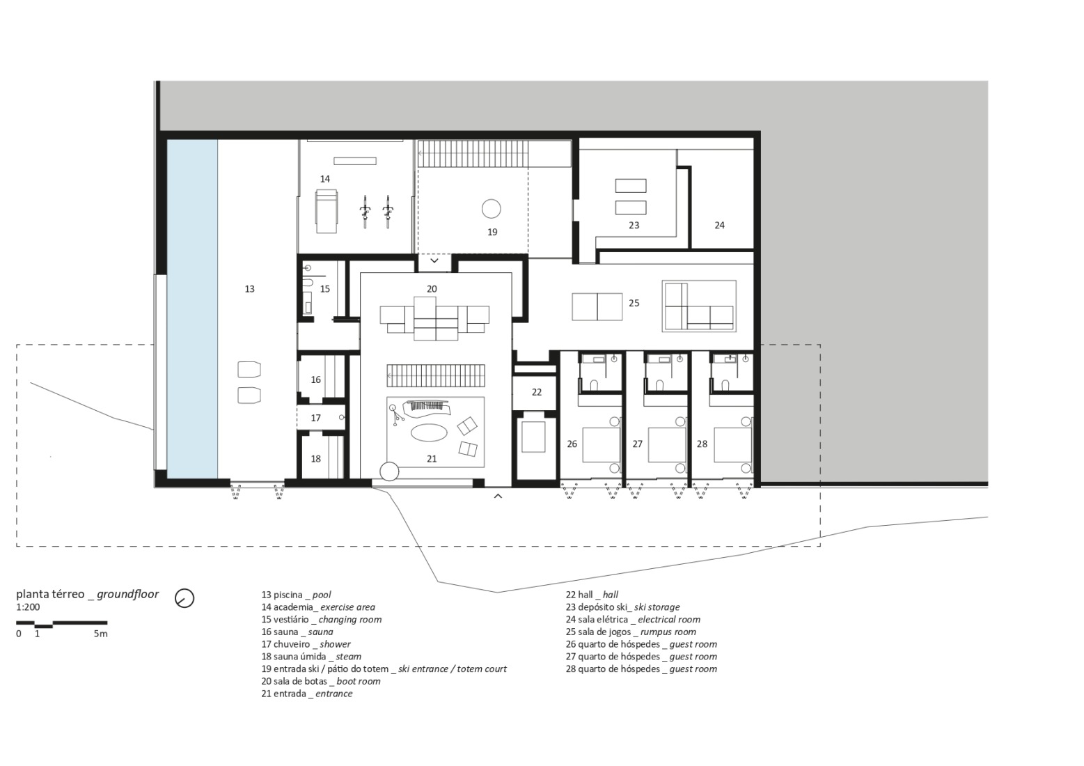 Planta baja. Casa Flag por studio mk27. 