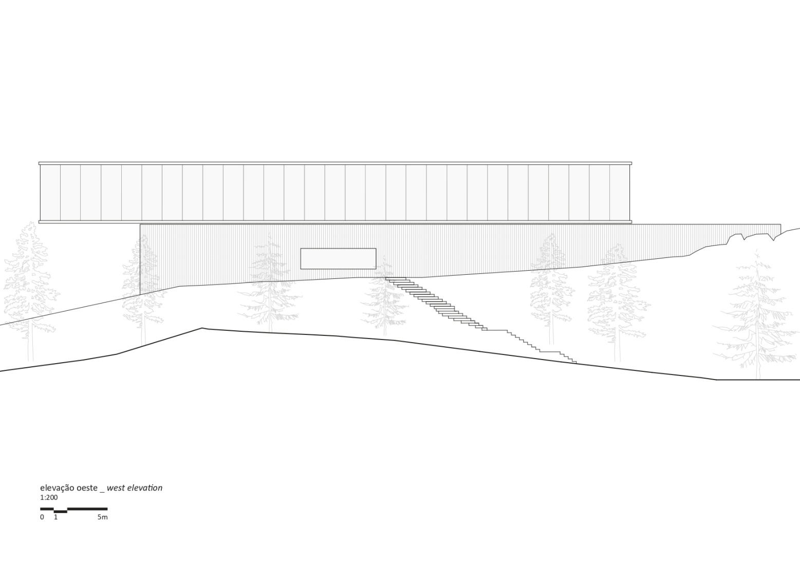 Alzado oeste. Casa Flag por studio mk27. 