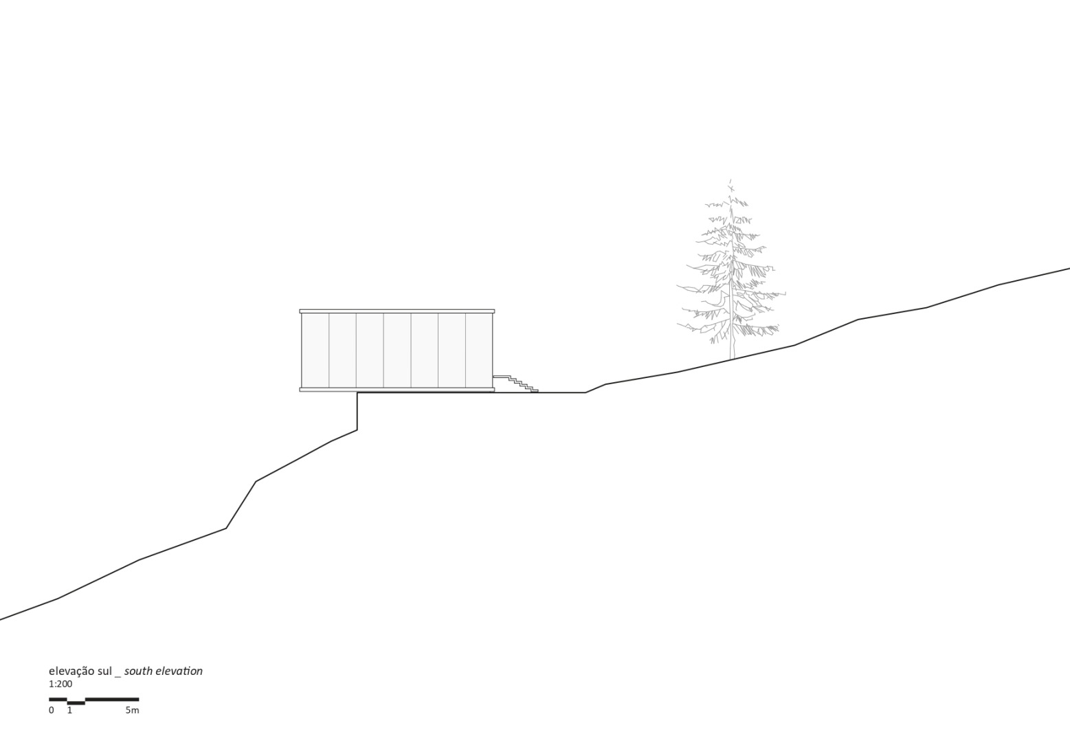 Alzado sur. Casa Flag por studio mk27. 