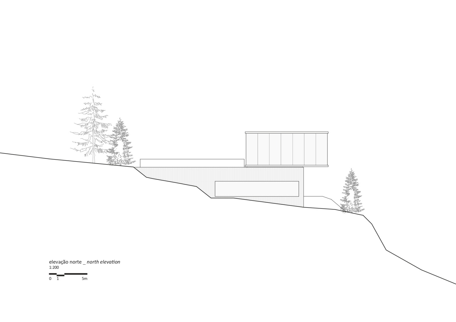 Alzado norte. Casa Flag por studio mk27. 