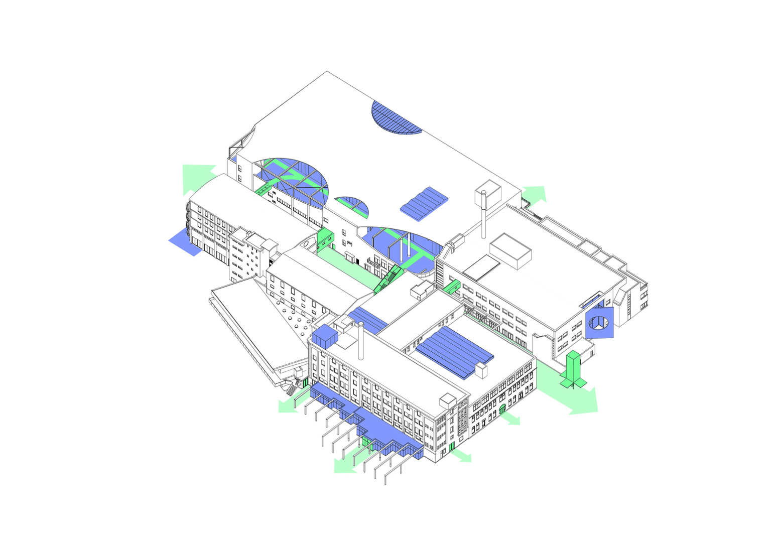 Axonométrica. «Niemeyer» por Studioninedots.