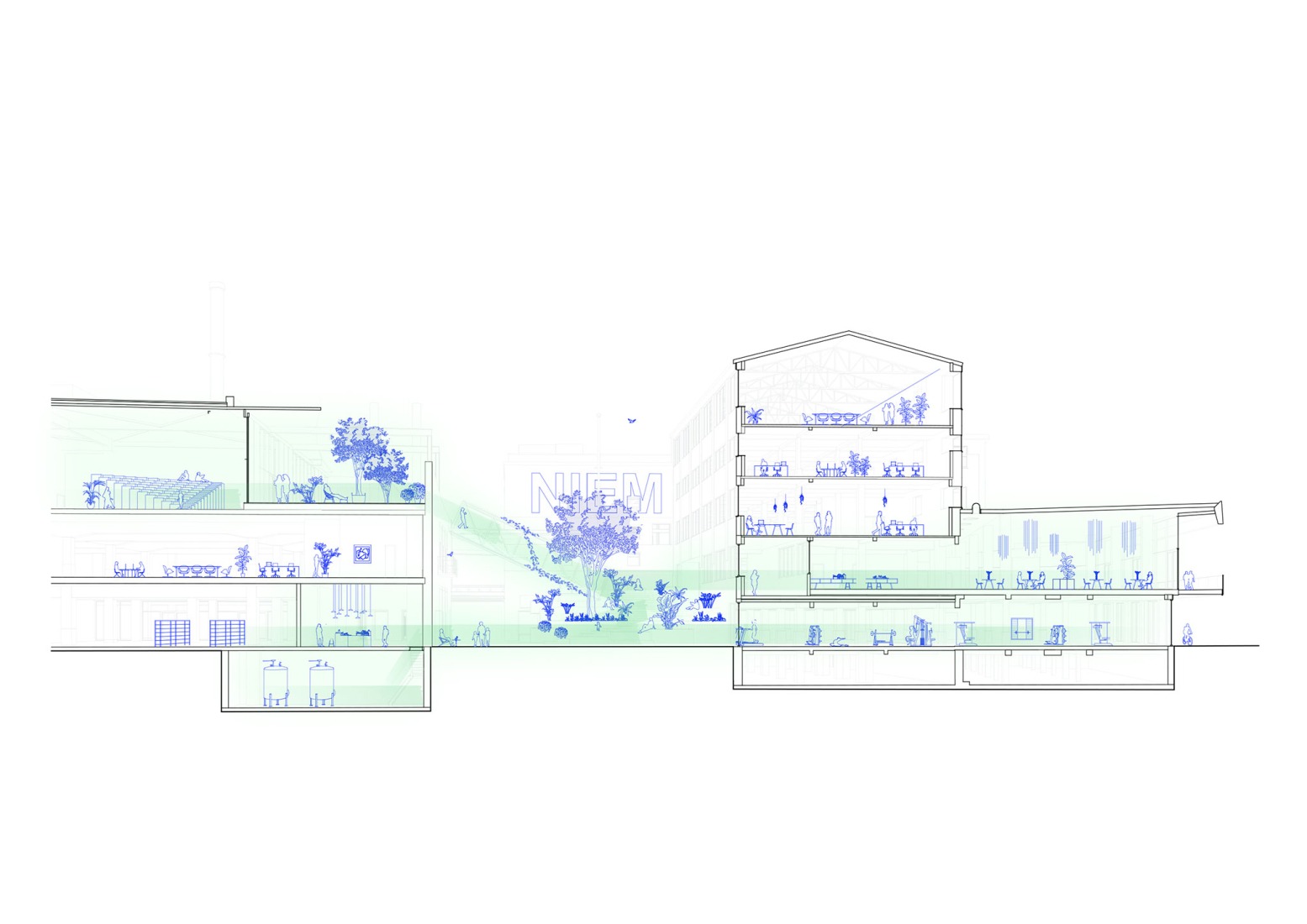 Sección. «Niemeyer» por Studioninedots.