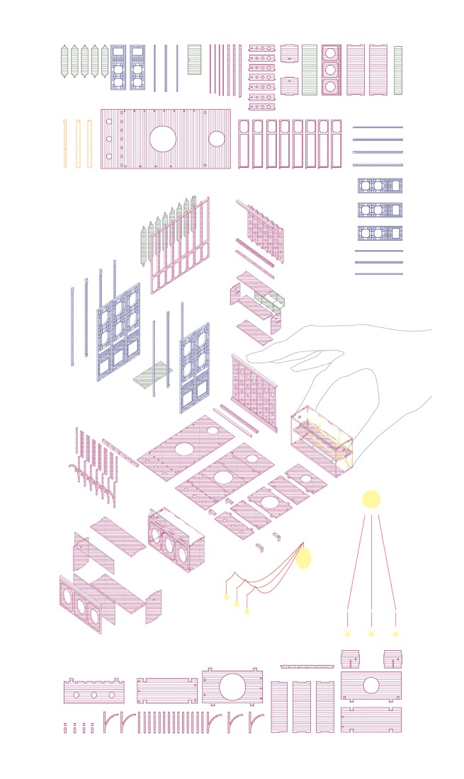 All components of the new “Tangmingdan”. Baihua Bookstore by Tsing-Tien Making.