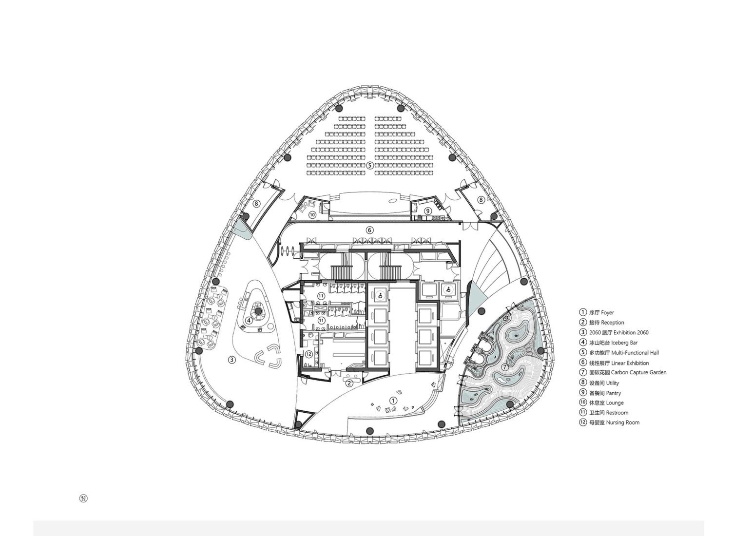Floor plan level 55. CXCC SUMMIT 58 by Wutopia Lab.