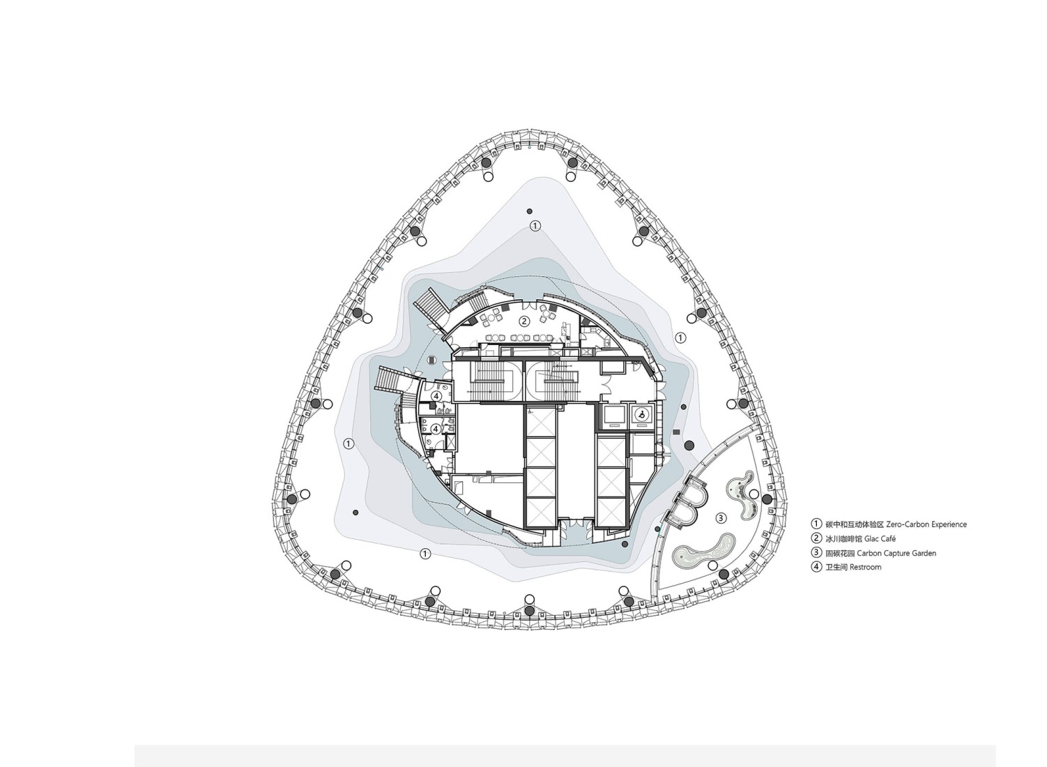 Floor plan level 57. CXCC SUMMIT 58 by Wutopia Lab.
