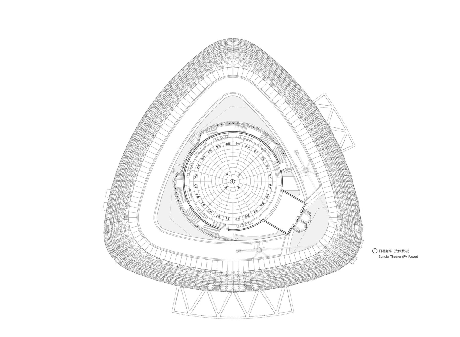 Rooftoop floor plan level. CXCC SUMMIT 58 by Wutopia Lab.