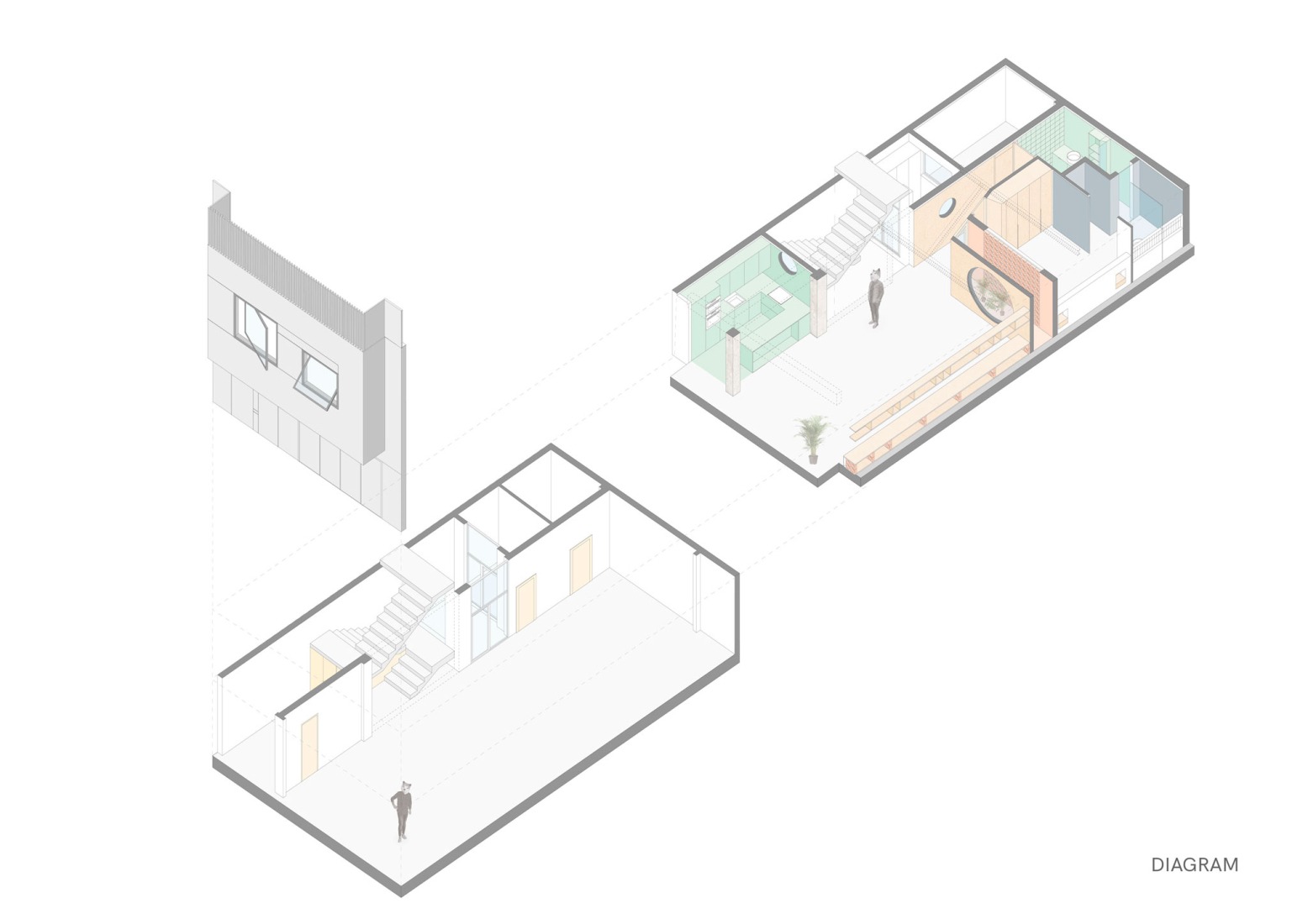 Axonometric. House O by Xstudio.