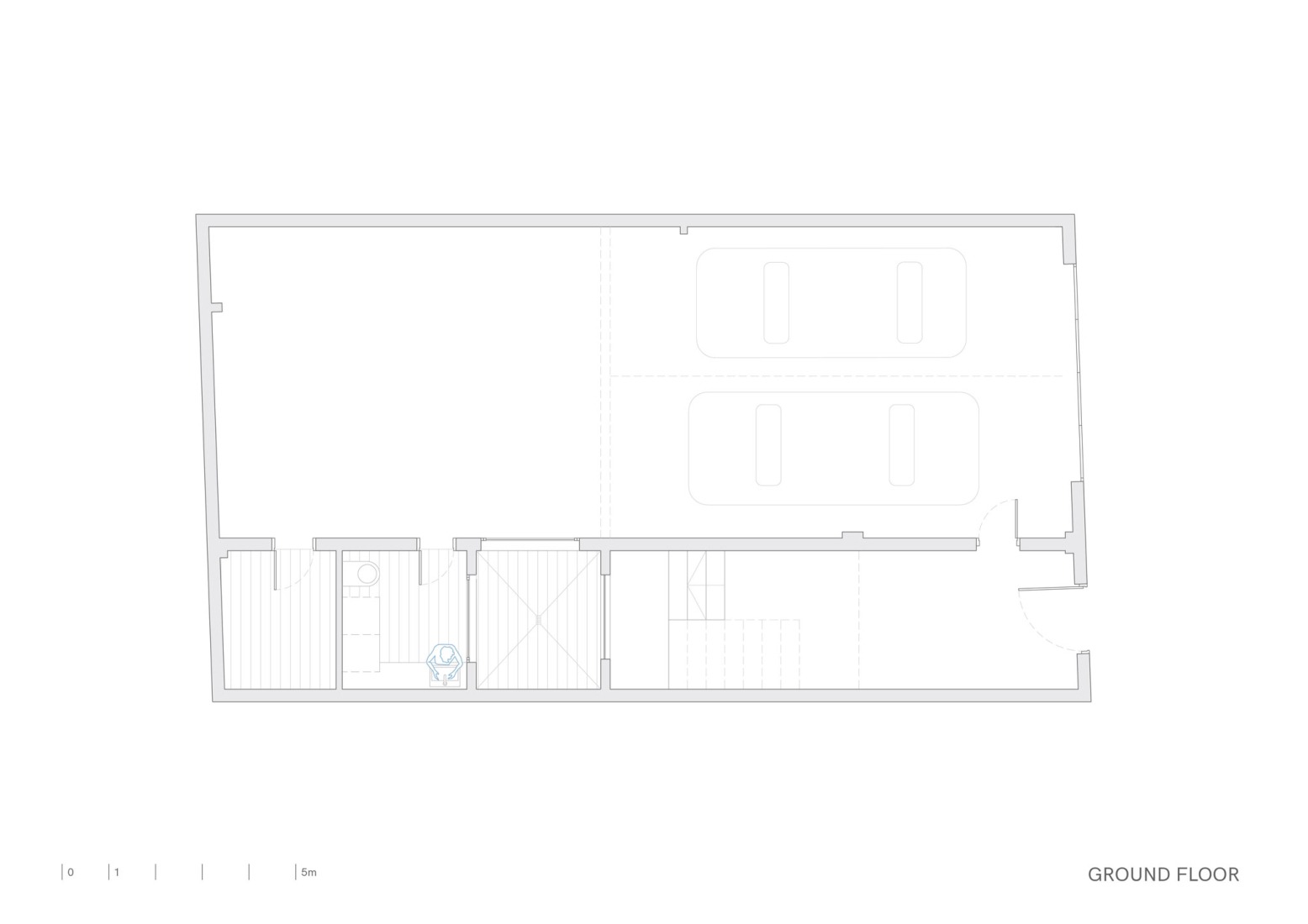 Ground floor plan. House O by Xstudio.