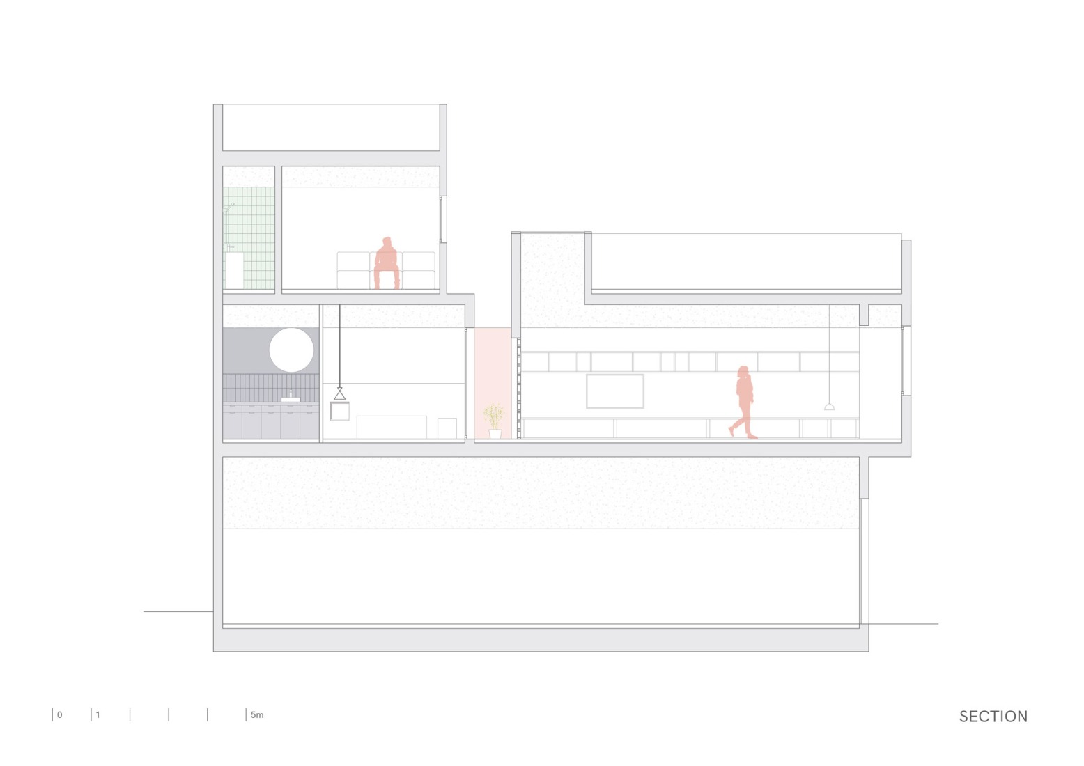 Section. House O by Xstudio.