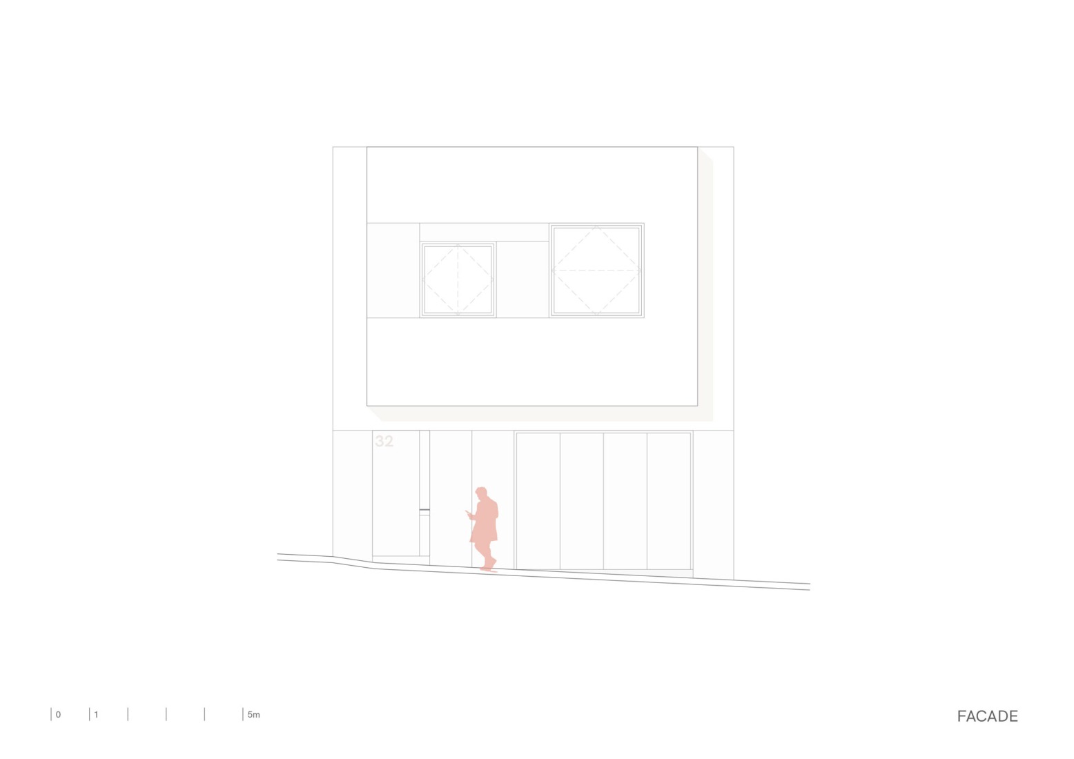 Elevation. House O by Xstudio.