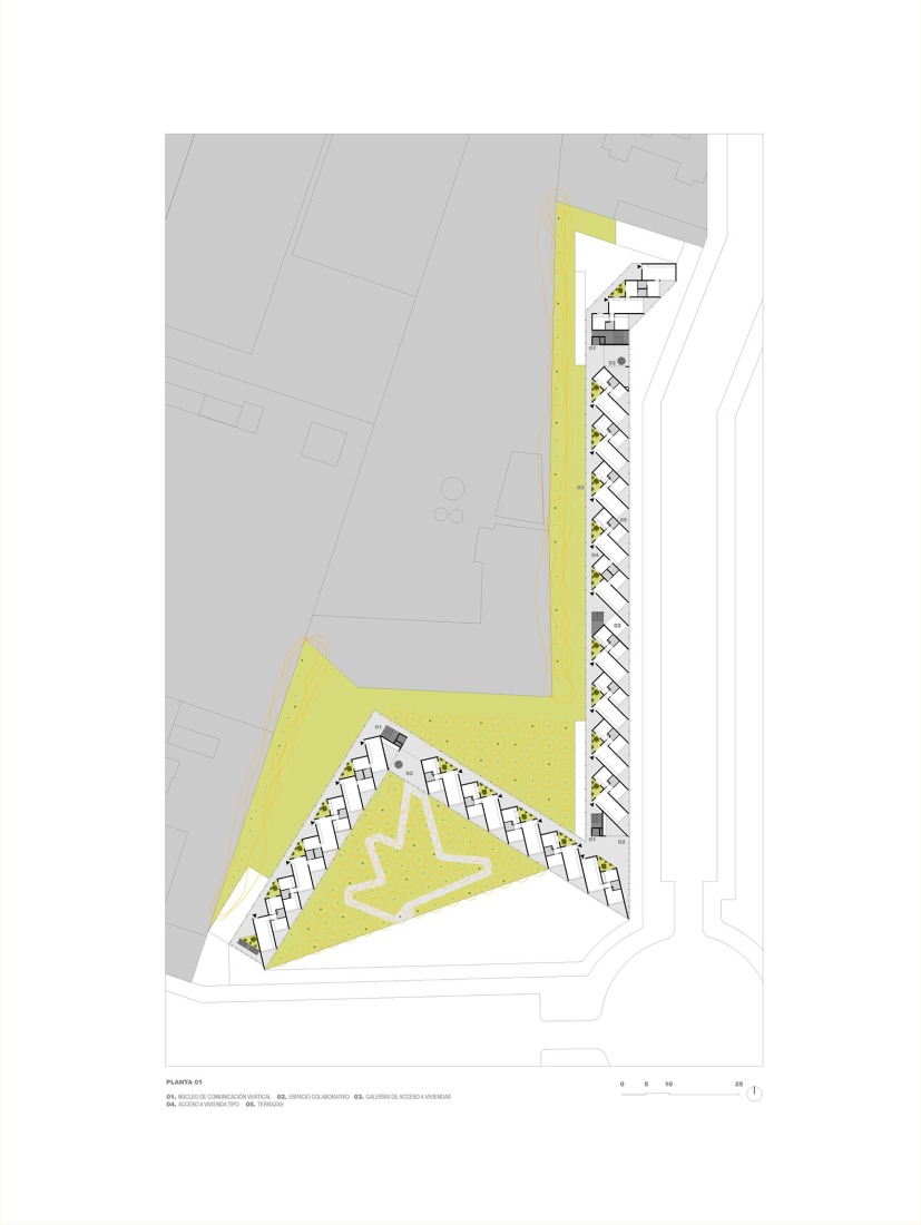 First floor plan. 80 Collaborative Housing Units by Ignacio Olite, Koldo Fdez. Gaztelu y MADE.V.