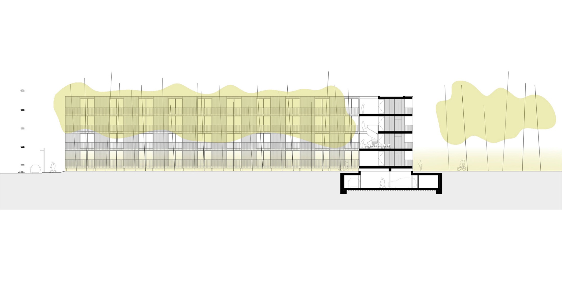 Section. 80 Collaborative Housing Units by Ignacio Olite, Koldo Fdez. Gaztelu y MADE.V.