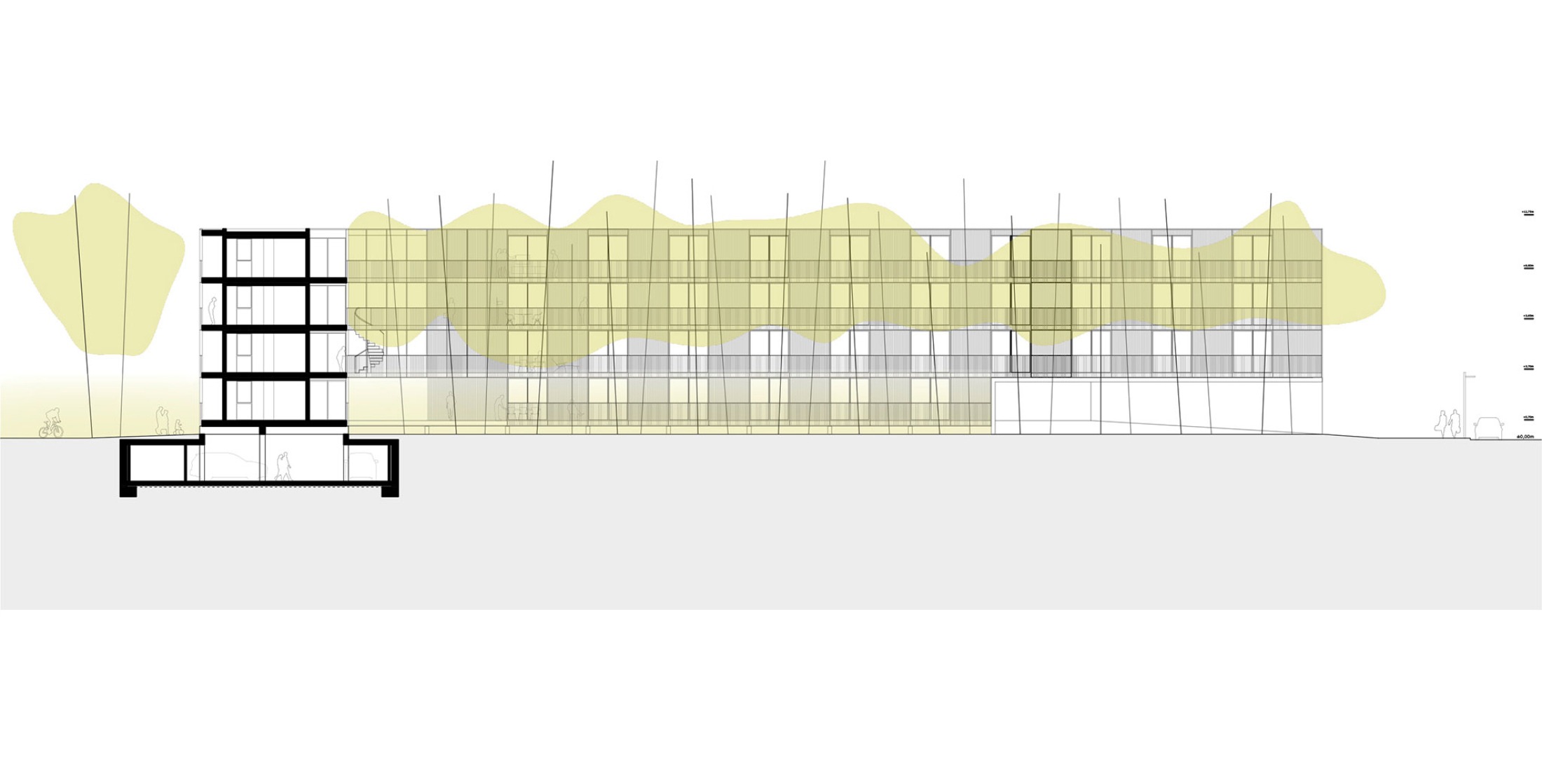 Section. 80 Collaborative Housing Units by Ignacio Olite, Koldo Fdez. Gaztelu y MADE.V.