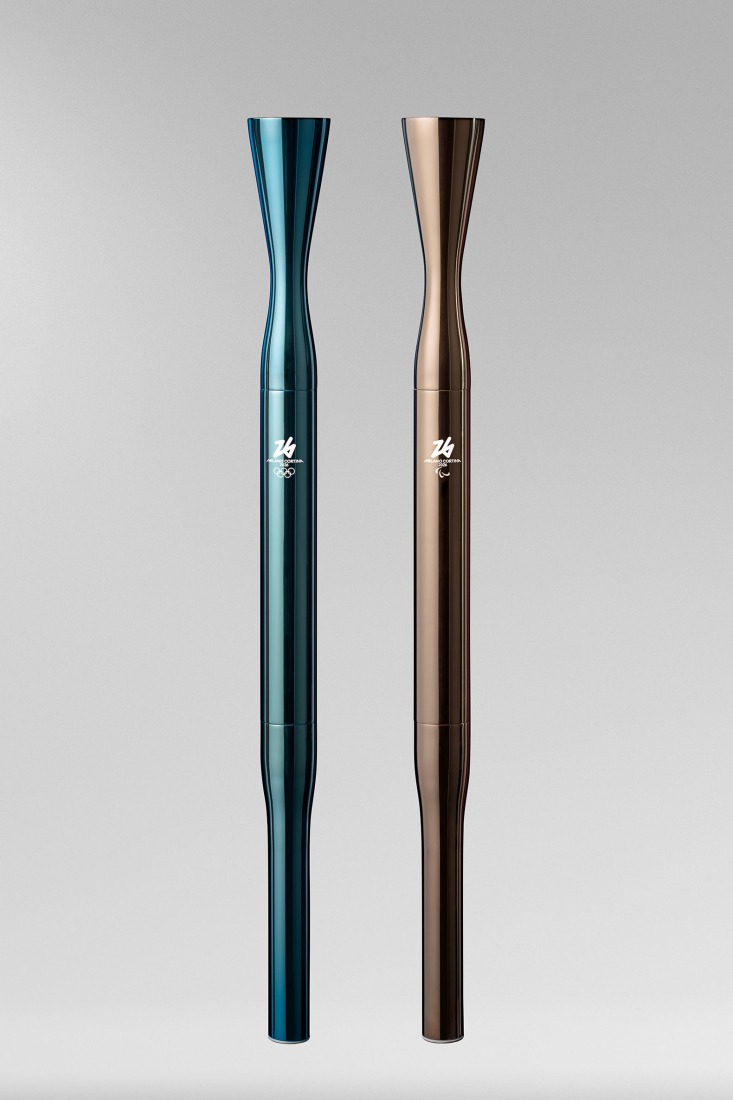 Olympic Torch for Milano Cortina 2026 by CRA. Photograph courtesy of CRA.
