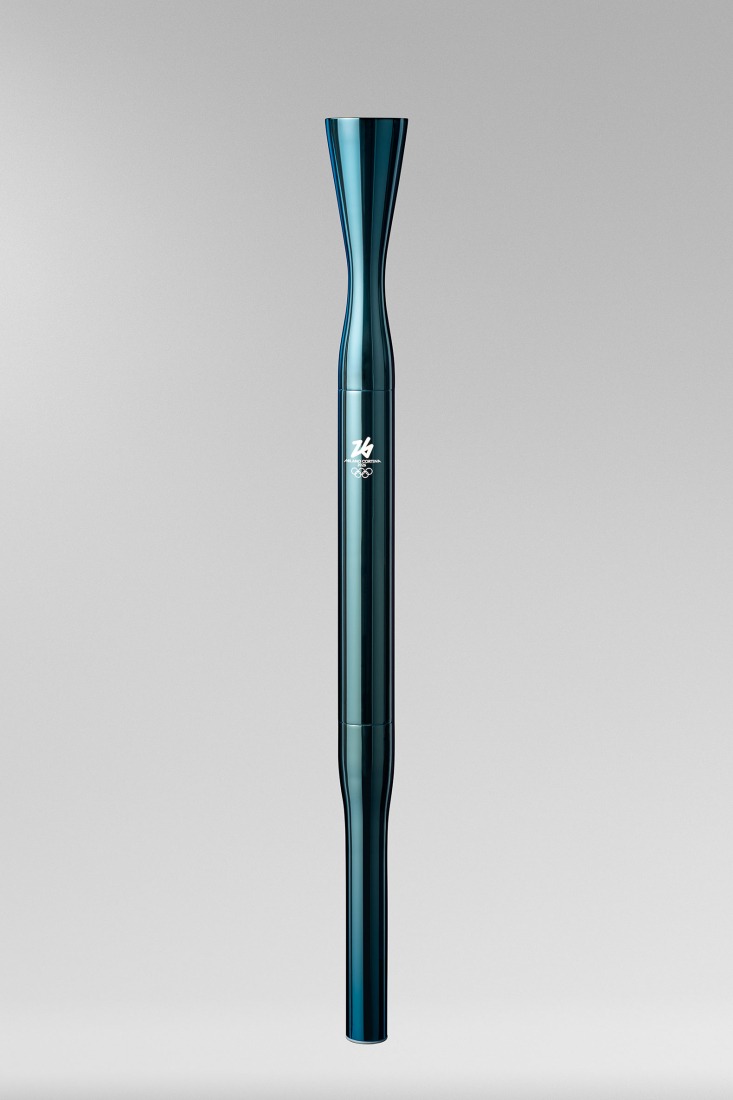 Olympic Torch for Milano Cortina 2026 by CRA. Photograph courtesy of CRA.
