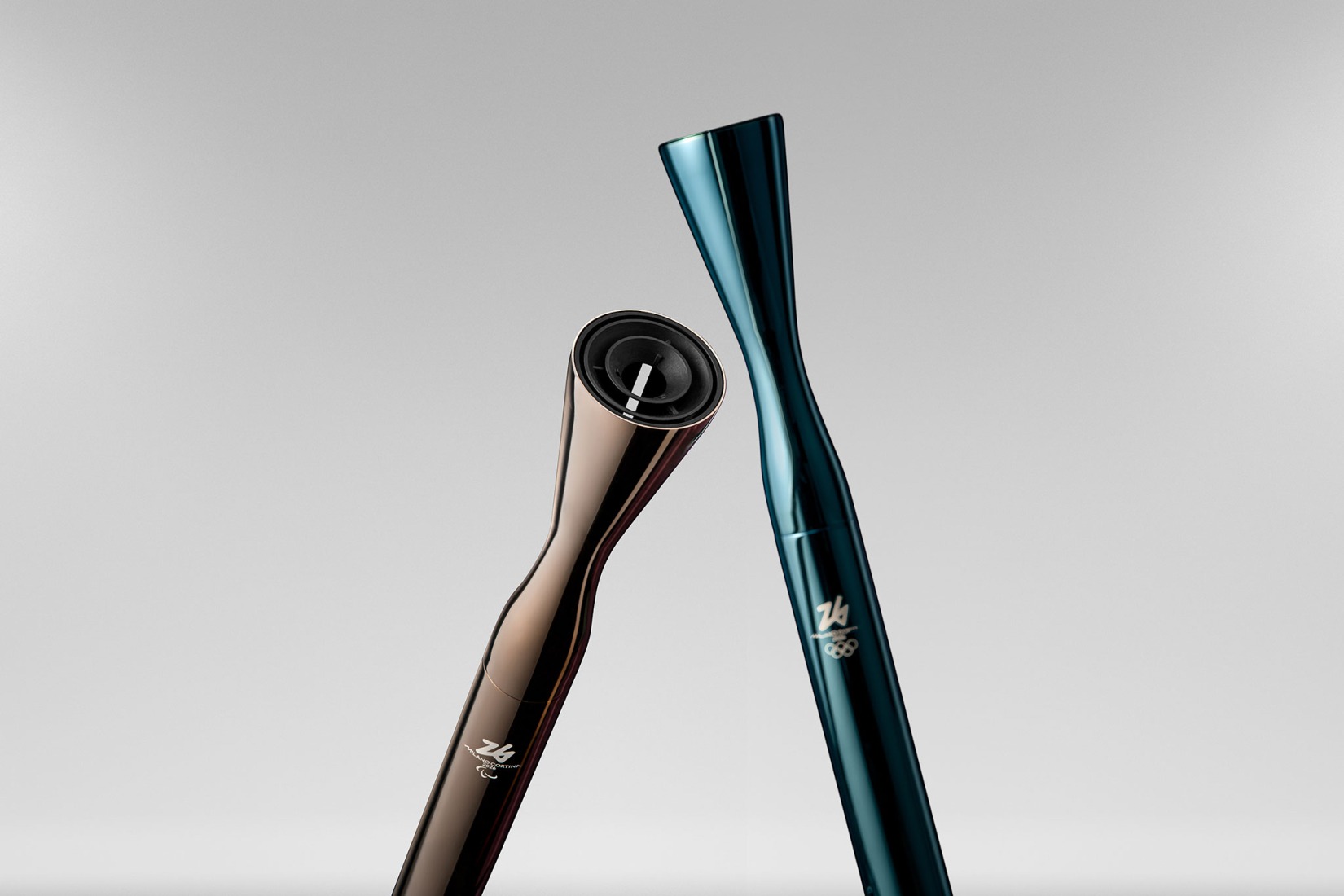 Olympic Torch for Milano Cortina 2026 by CRA. Photograph courtesy of CRA.