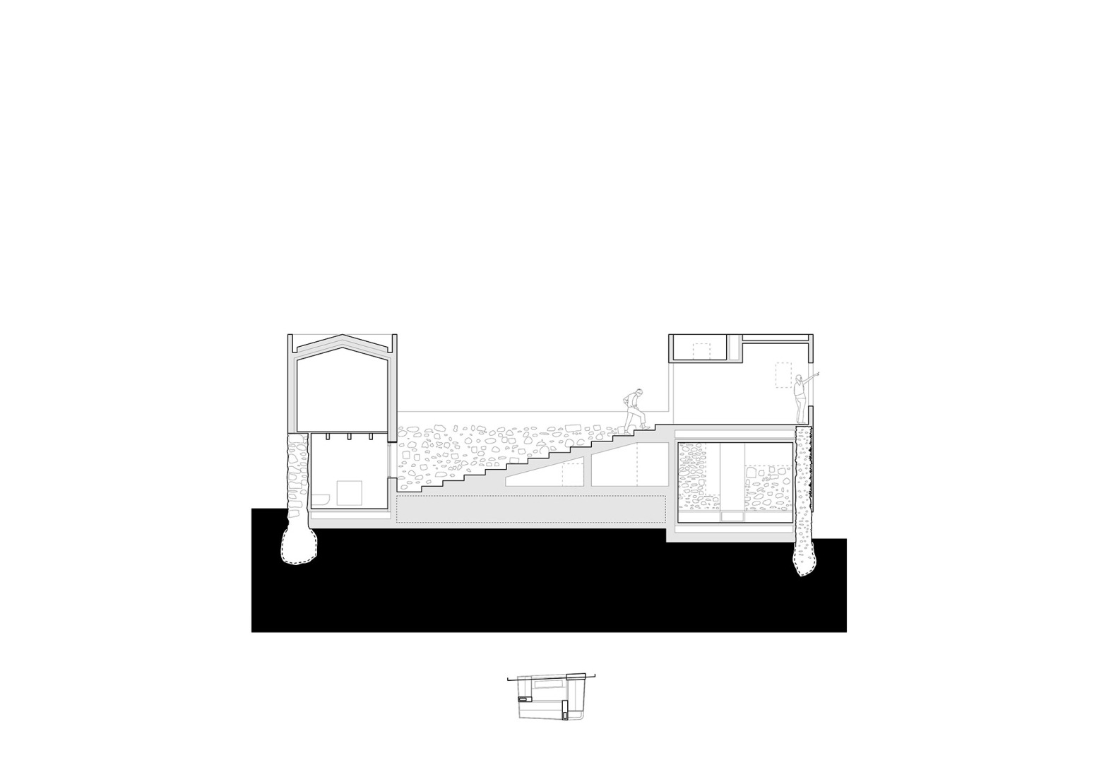 Section. Emptied House by estudio veintidós.