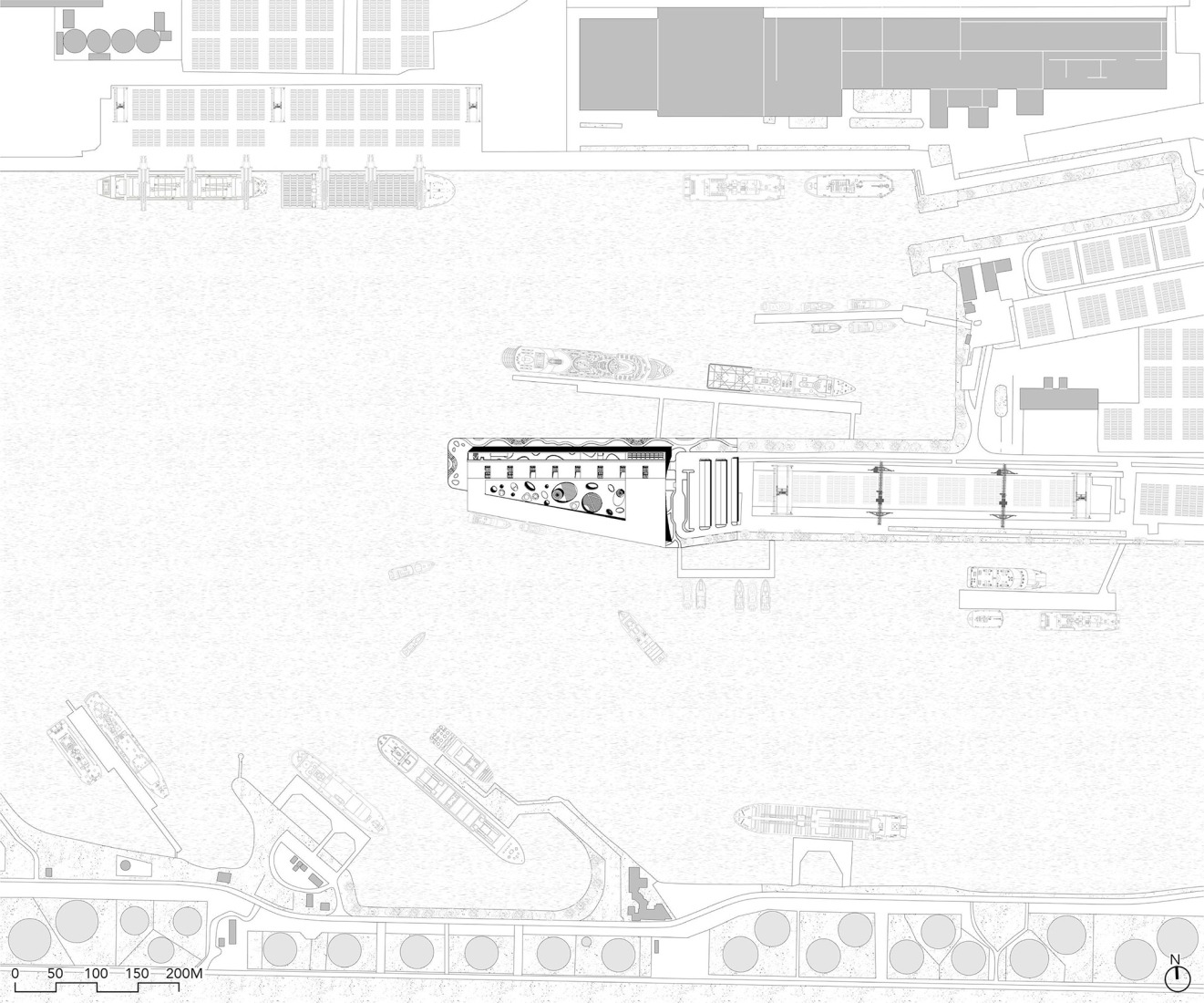 Plano de situación. Museo Brise-Vent del Puerto de Havre por LYT-X Studio.