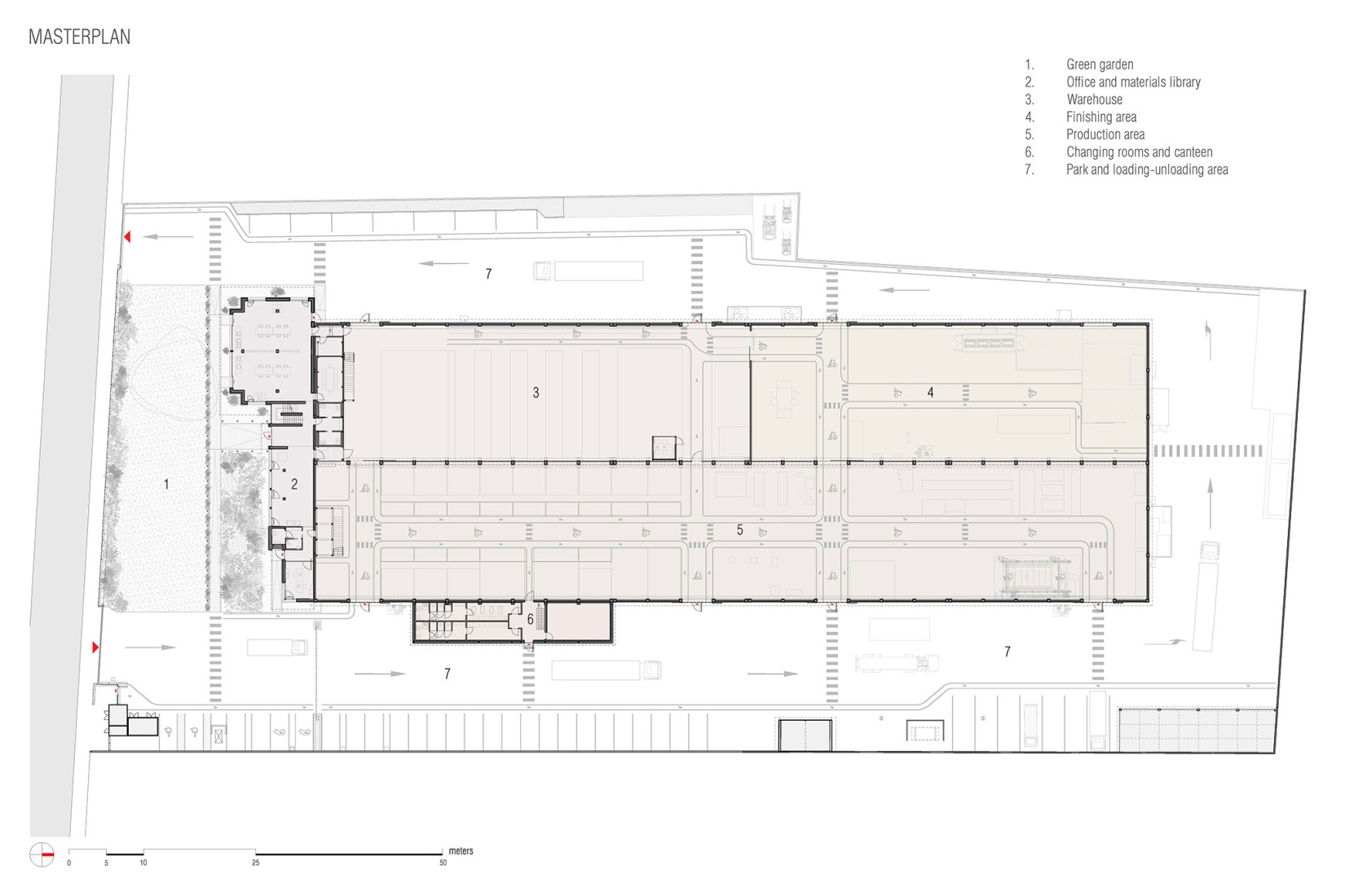 Plano general. Renovación industrial para Dante Negro.