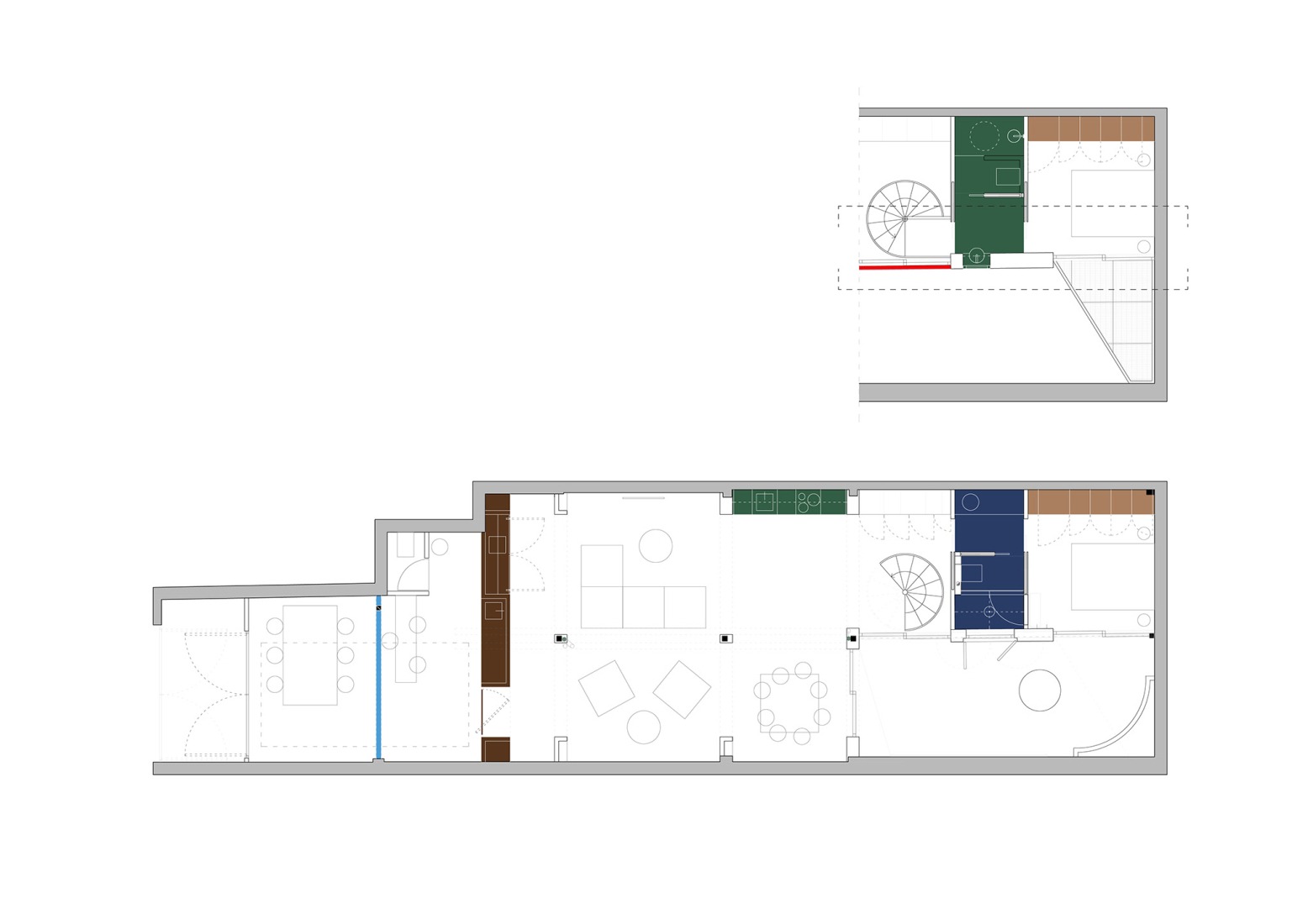 Ground floor plan. DRZ, an industrial building rehabilitated by ba-rro.
