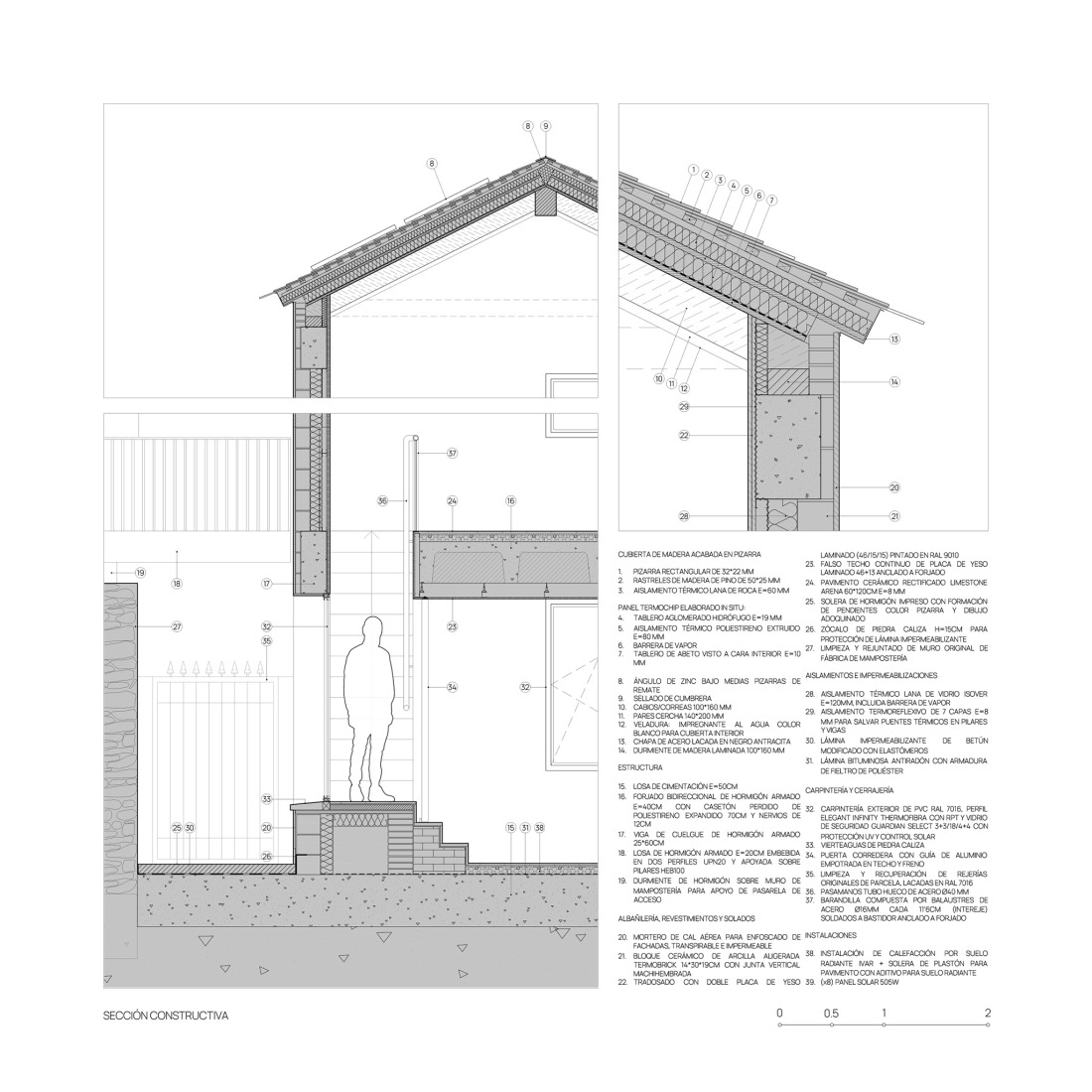 Detalle constructivo. Casa CL por Estudio Arquitectura Hago.