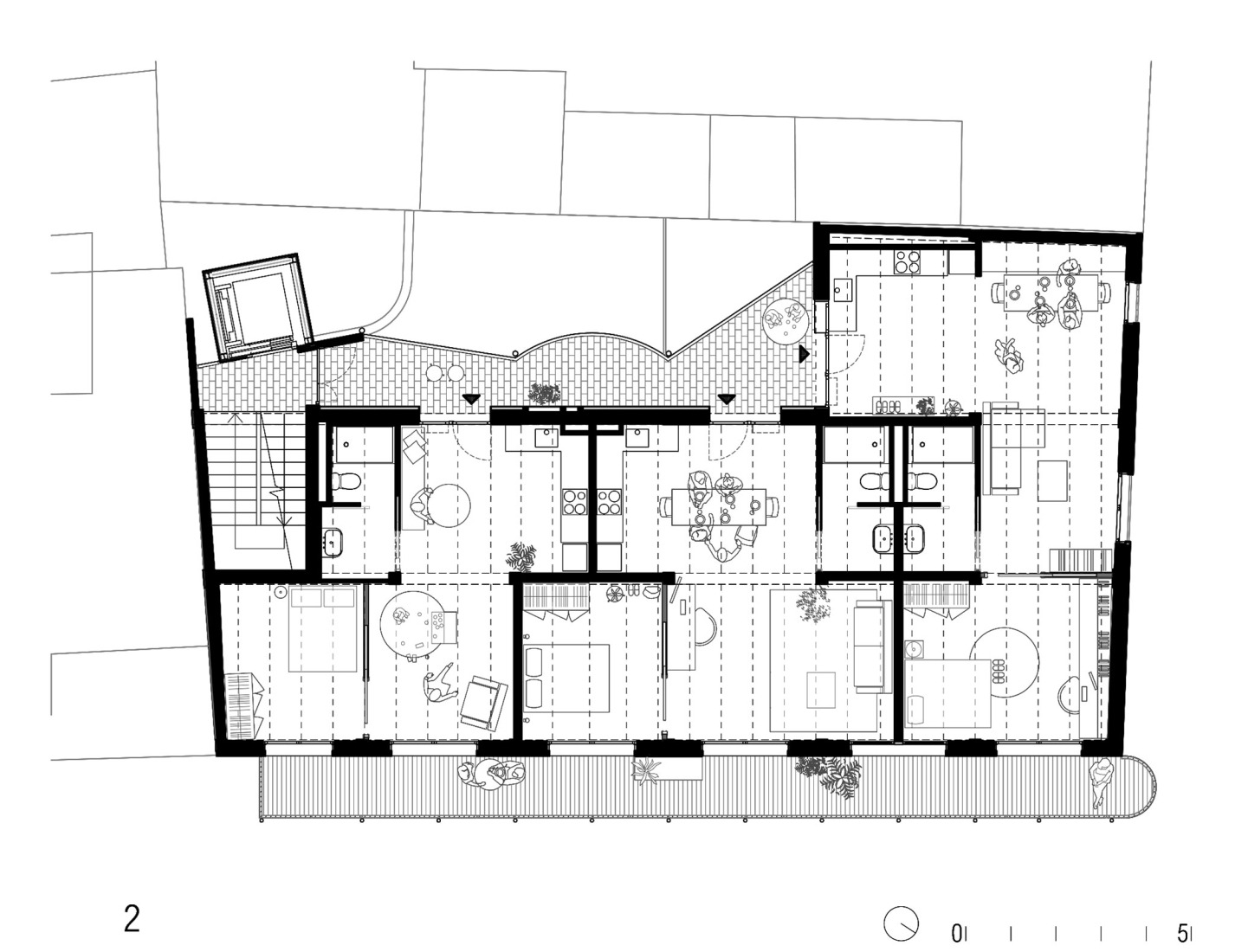 Plano de segunda planta. «La Morada» por Lacol.