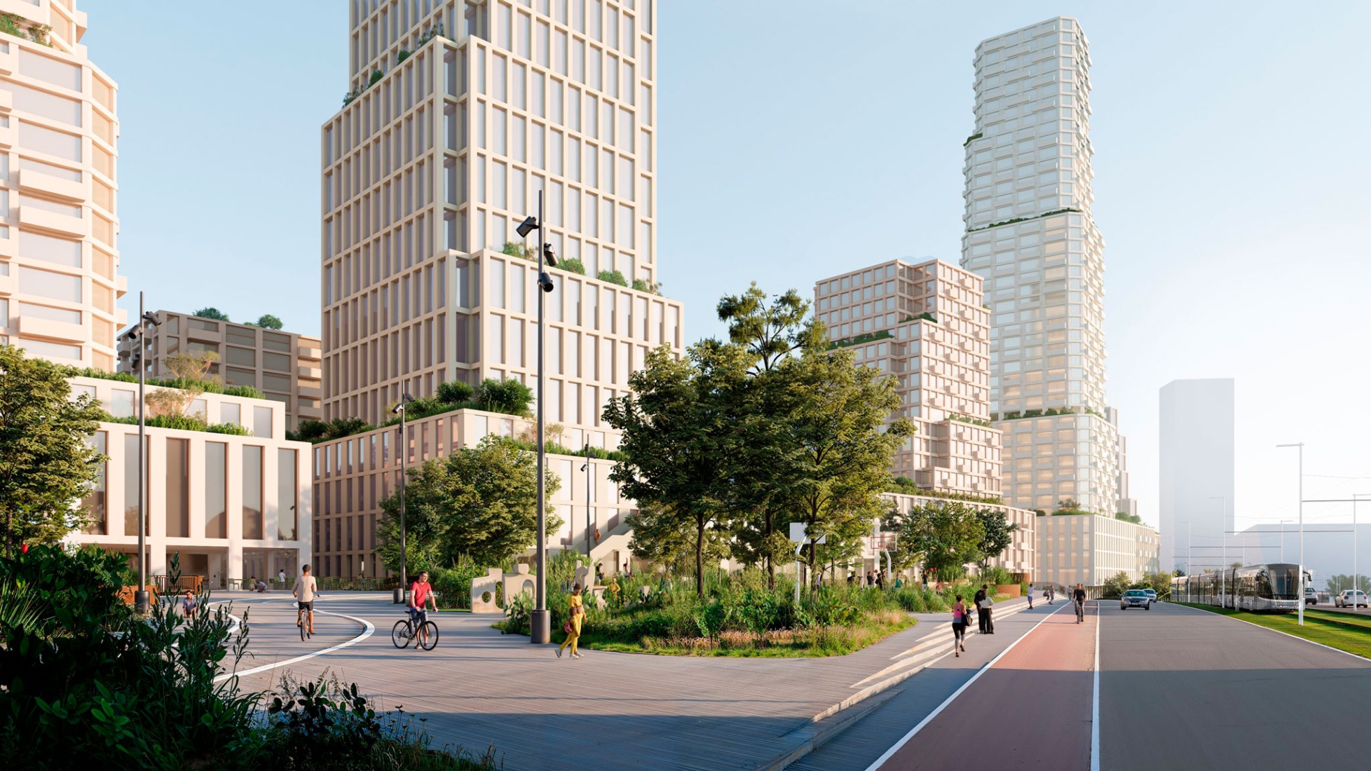 Rendering. The Waterkant by EFFEKT, OMA and LOLA.