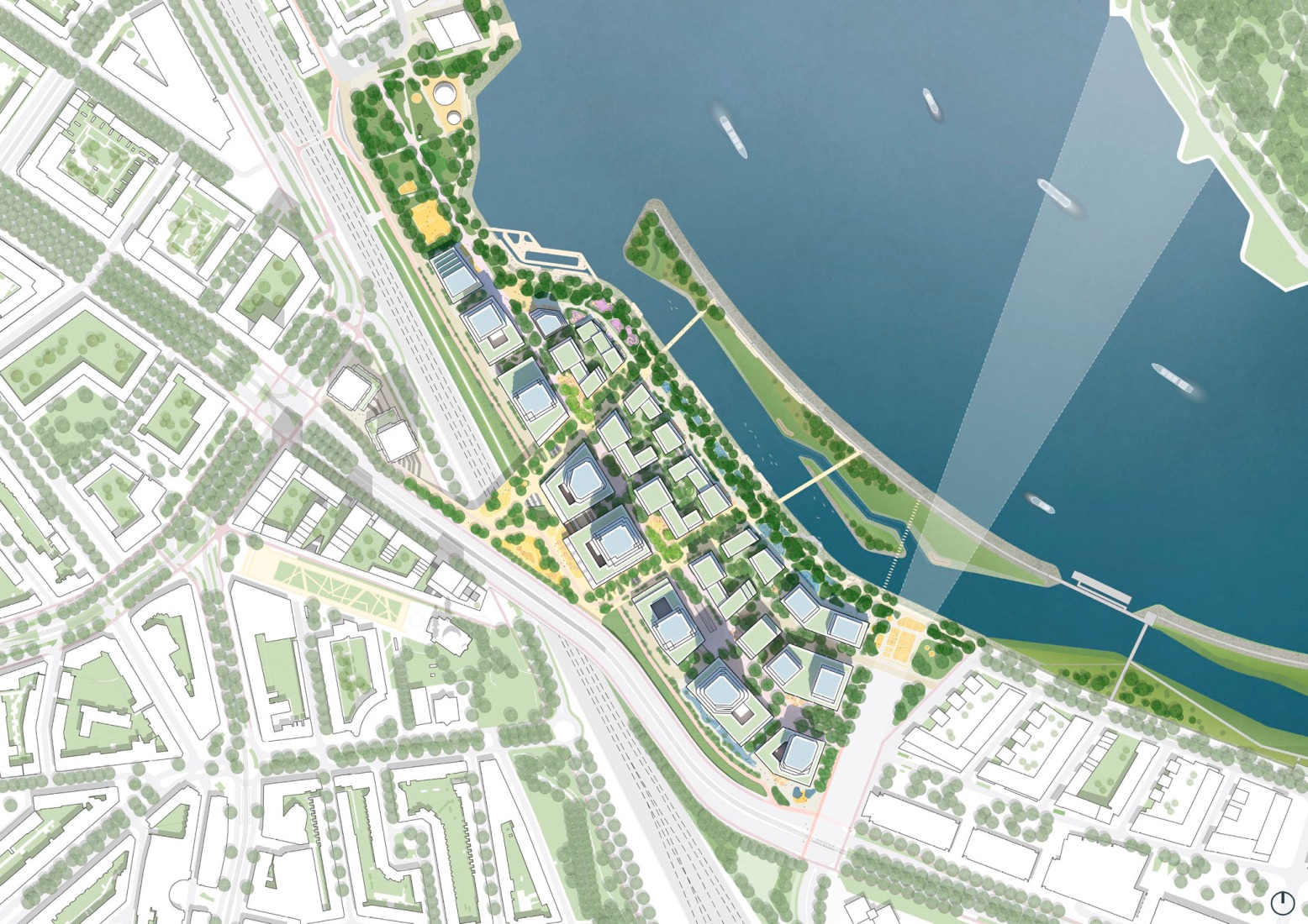 Waterkant plan by EFFEKT, OMA y LOLA.