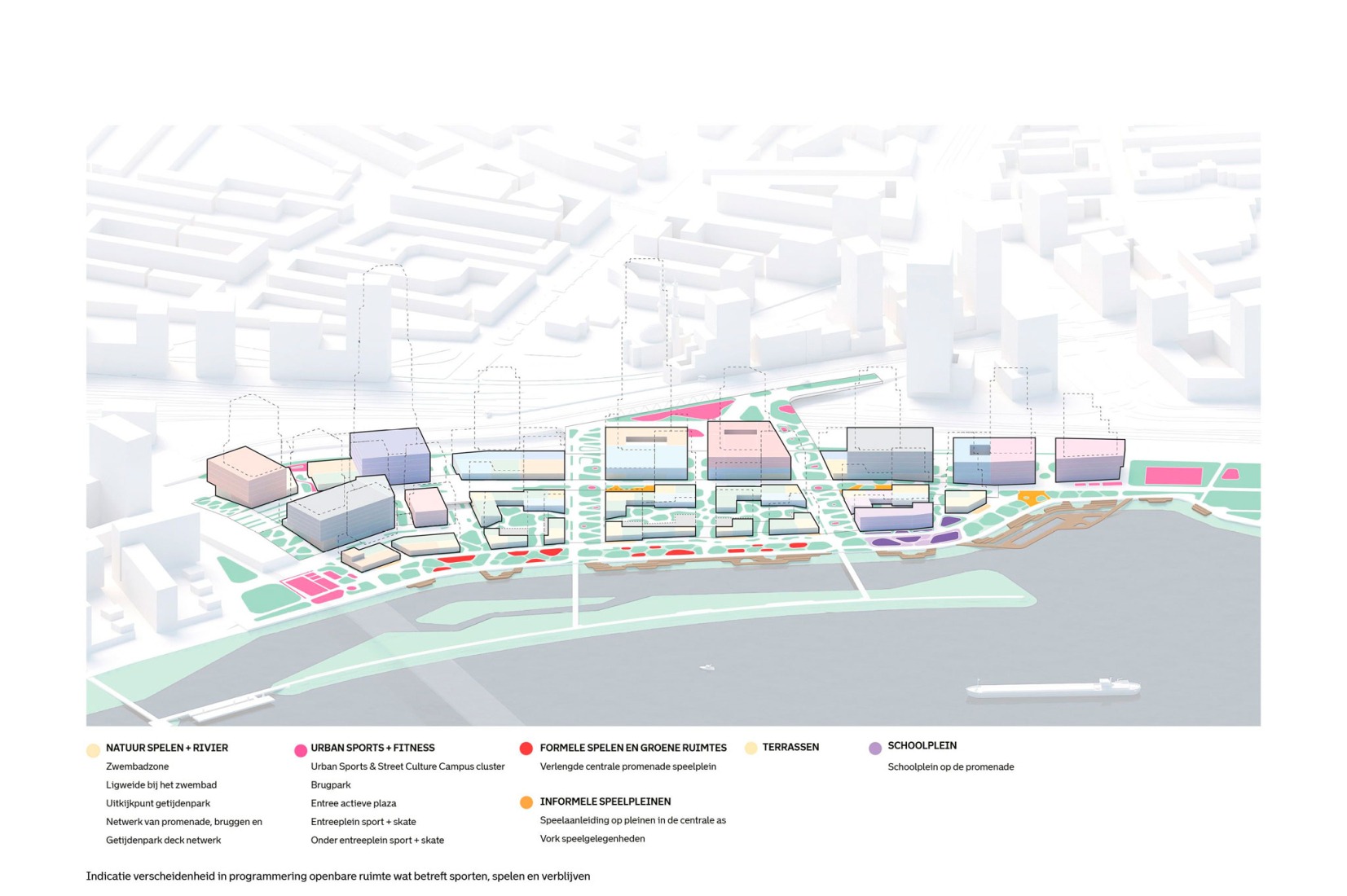 Indication of diversity in the programming of public spaces in sports, leisure and recreation.