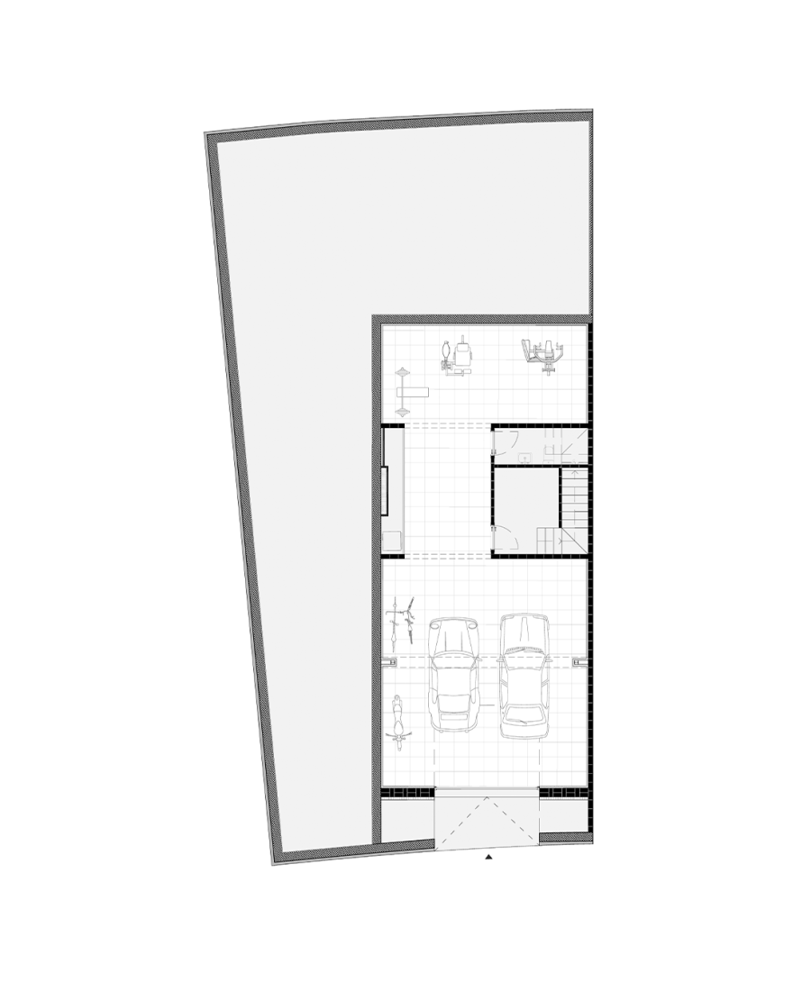 Basement floor plan. Tiana Hills by Sau taller d'Arquitectura. 