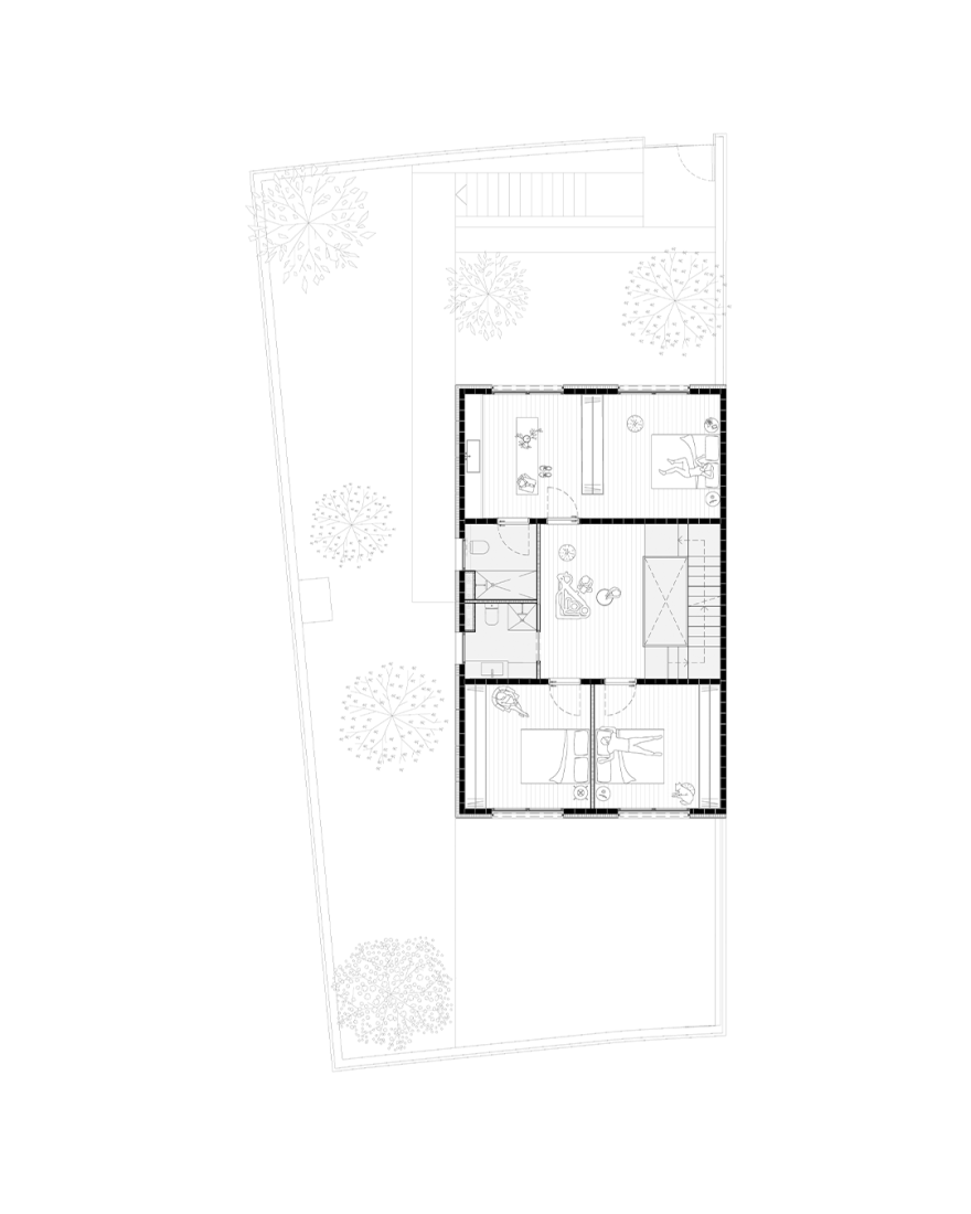 First floor plan. Tiana Hills by Sau taller d'Arquitectura. 