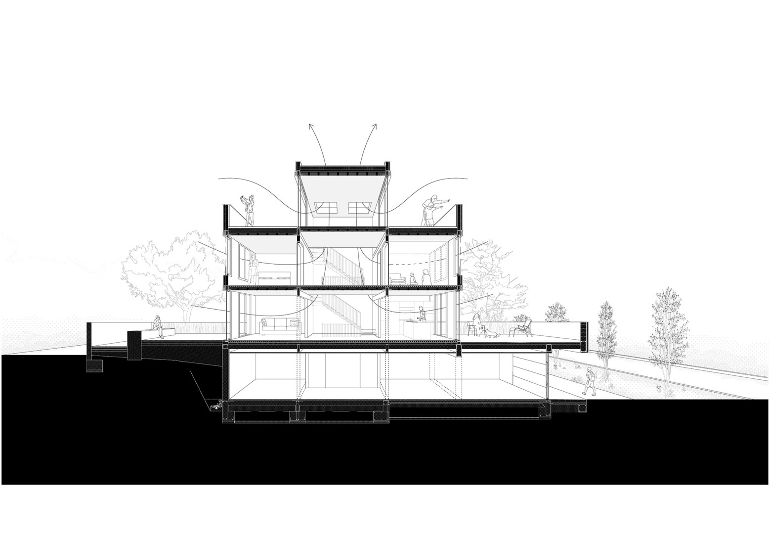 Section. Tiana Hills by Sau taller d'Arquitectura. 