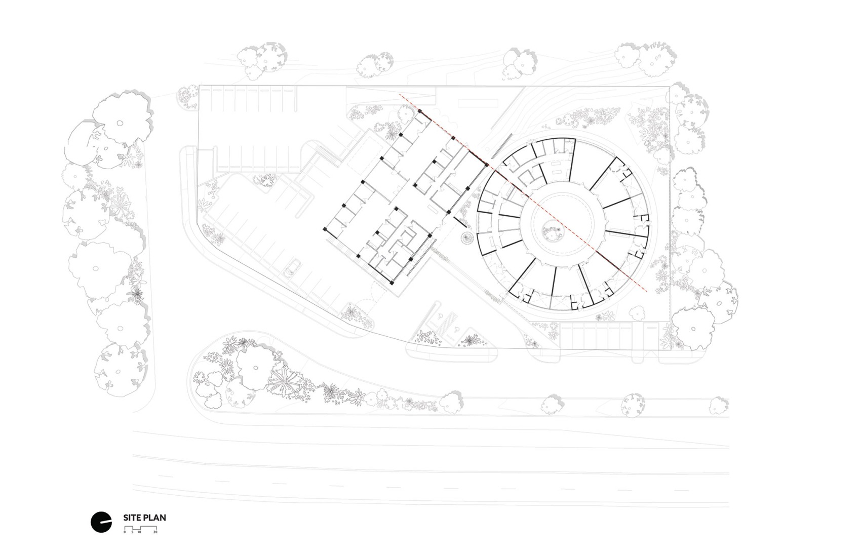 Site plan. Ciales Kindergarten by TORO Arquitectos. 