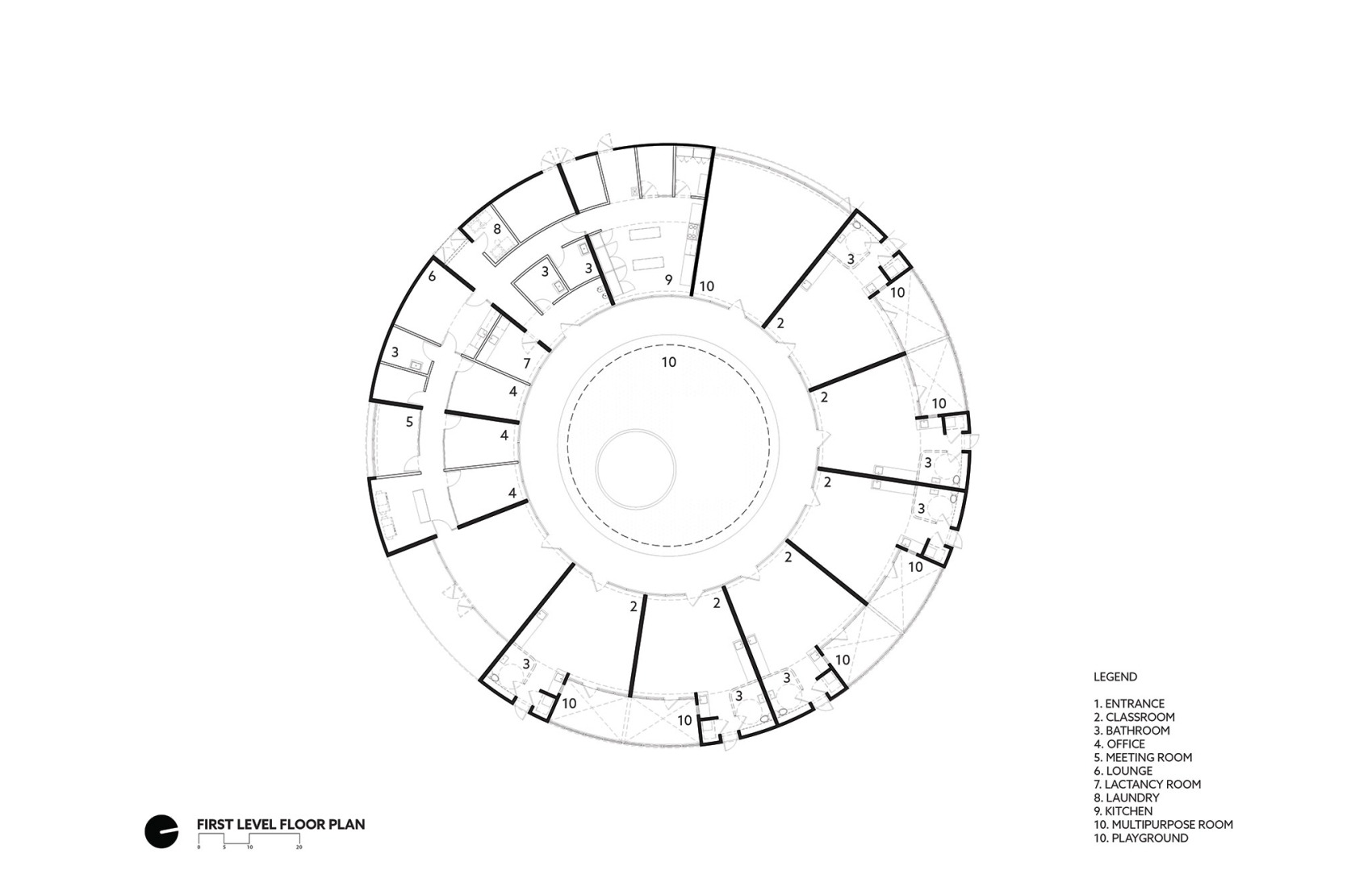 Ground floor plan. Ciales Kindergarten by TORO Arquitectos.