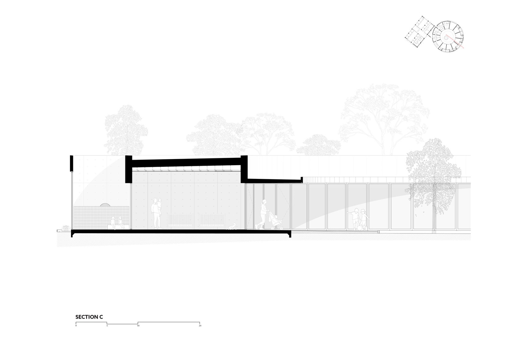 Section. Ciales Kindergarten by TORO Arquitectos. 