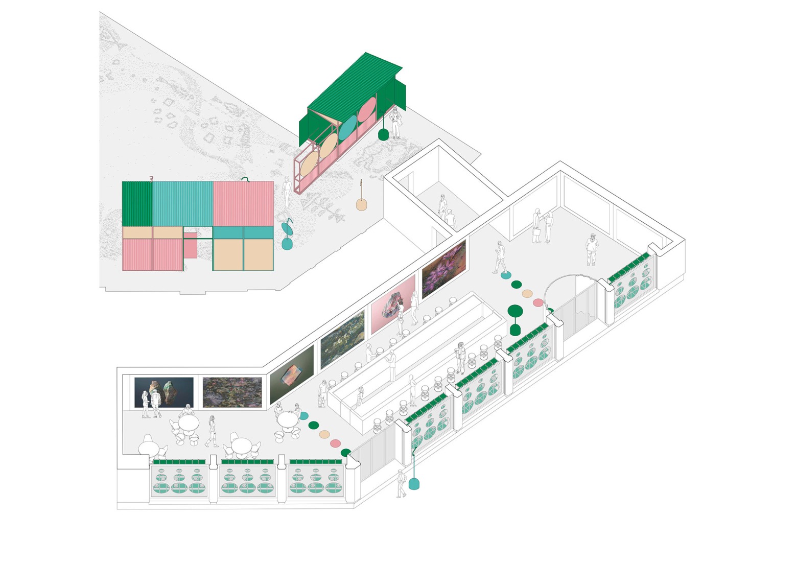 Axonometric. "Flora Alpina" by BUREAU.