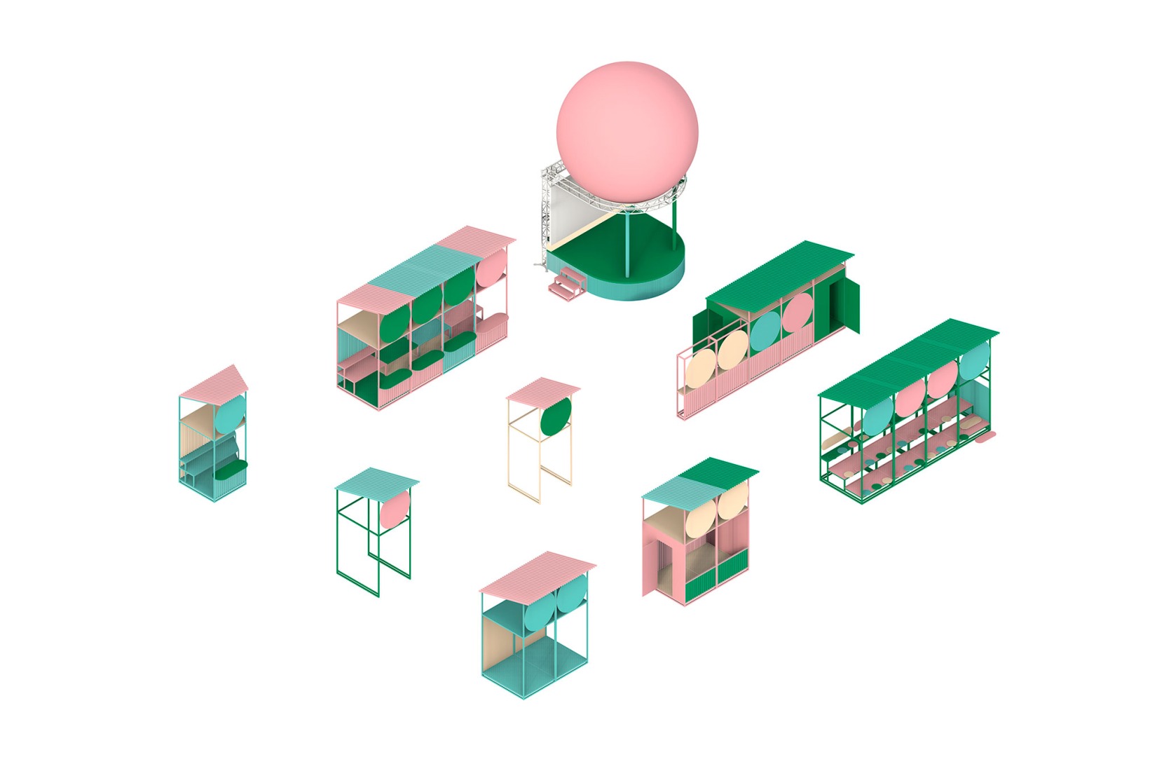 Furniture diagram. "Flora Alpina" by BUREAU.