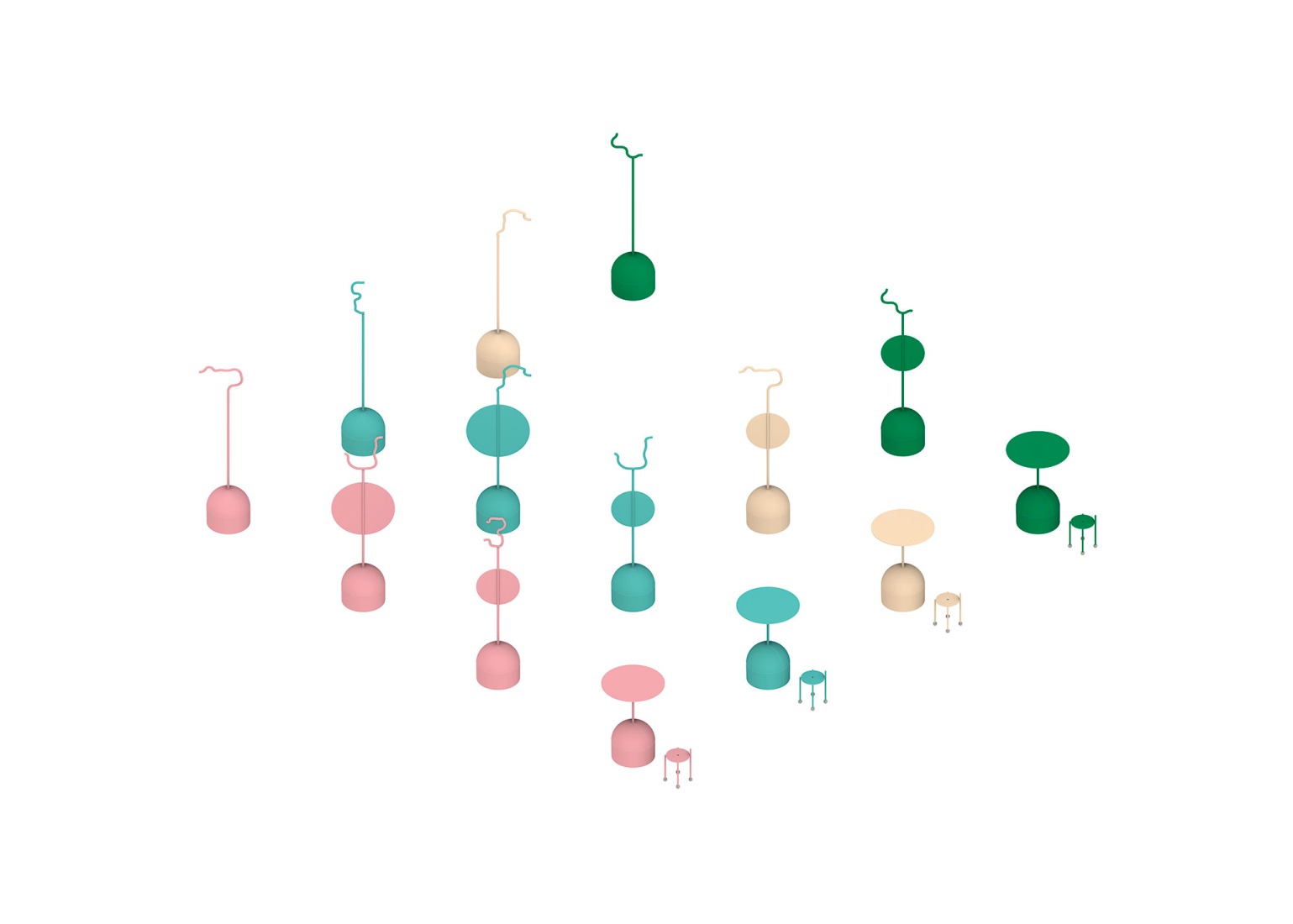 Furniture diagram. "Flora Alpina" by BUREAU.