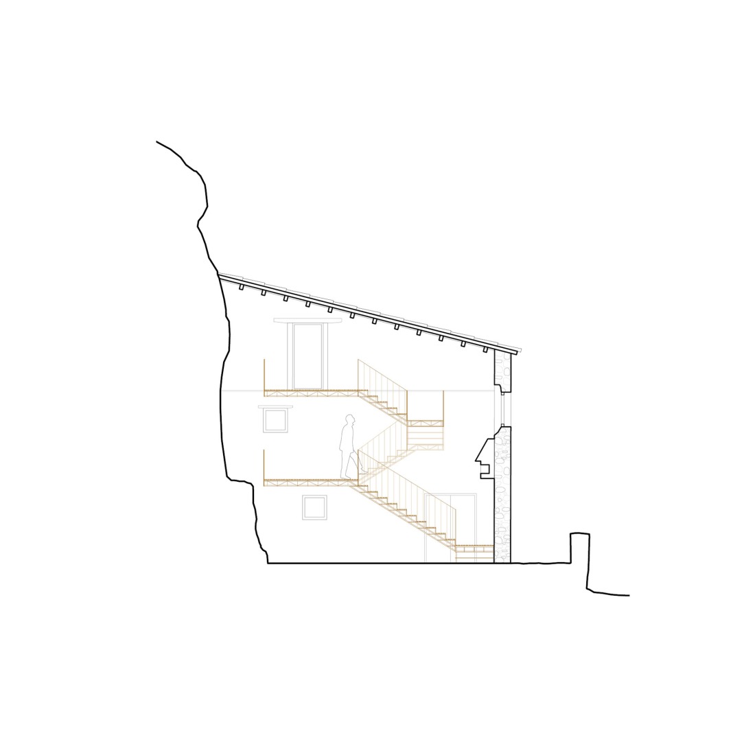 Sección. «Can Saltiri» por Carles Enrich Studio.