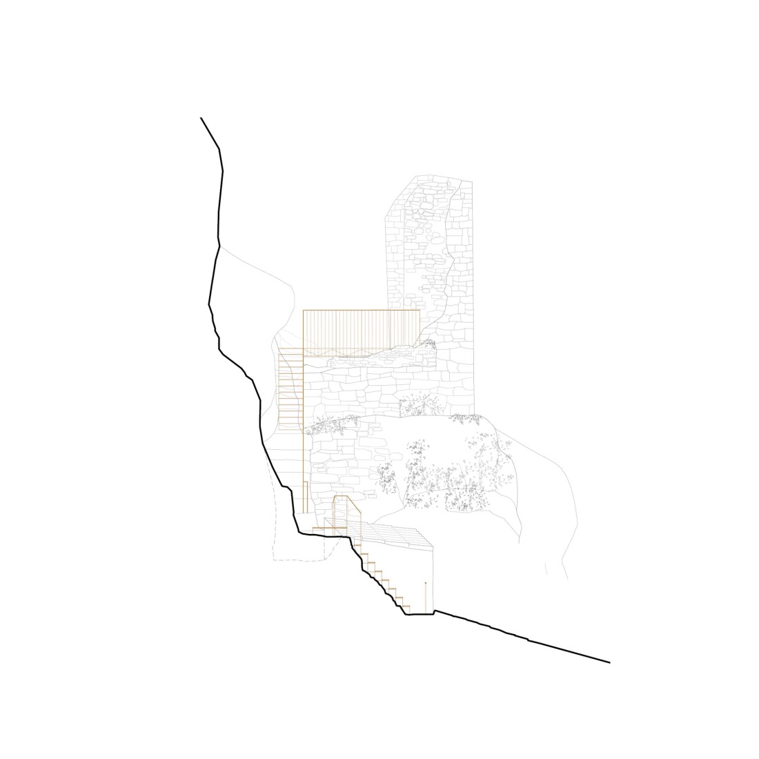 Sección. «Can Saltiri» por Carles Enrich Studio.