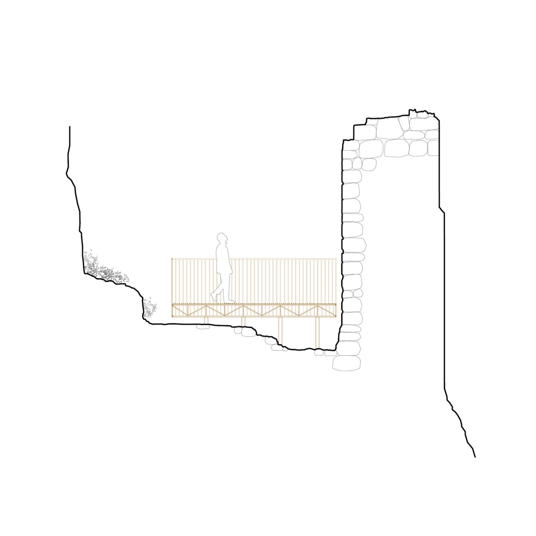 Sección. «Can Saltiri» por Carles Enrich Studio.
