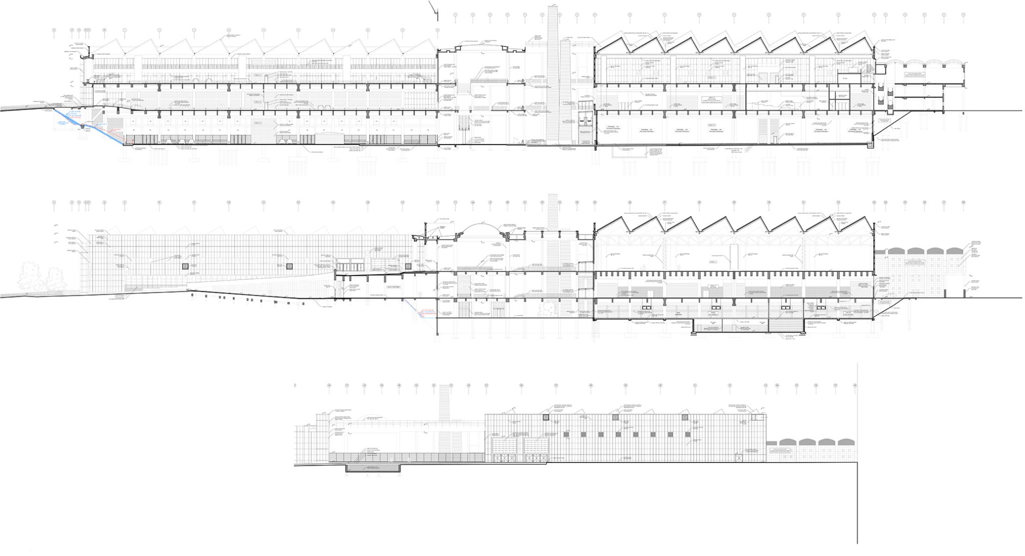 Sections. Charleroi Palais des Expositions by architecten jan de vylder inge vinck and AgwA.