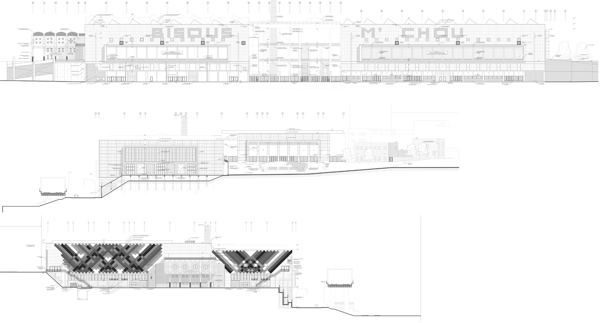 Sections. Charleroi Palais des Expositions by architecten jan de vylder inge vinck and AgwA.