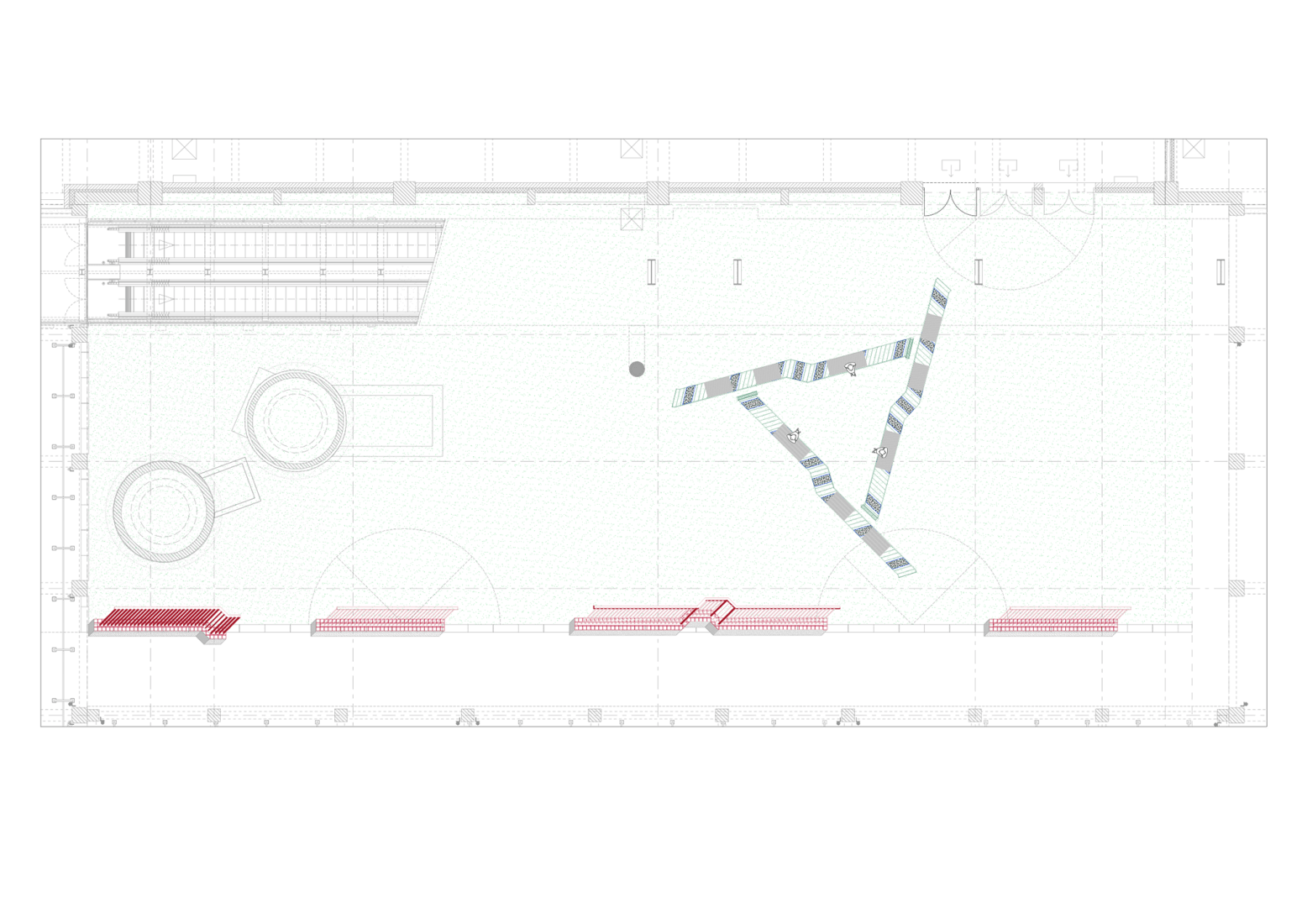 Plan diagram. Charleroi Palais des Expositions by architecten jan de vylder inge vinck and AgwA.