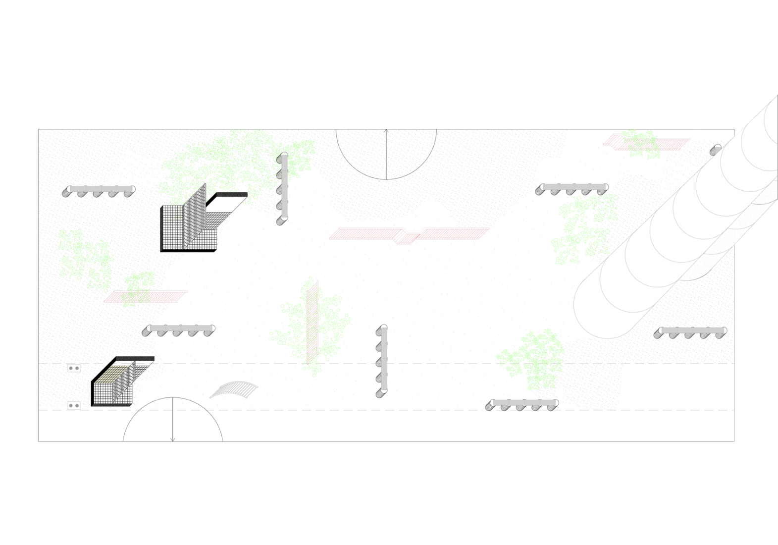 Plan diagram. Charleroi Palais des Expositions by architecten jan de vylder inge vinck and AgwA.