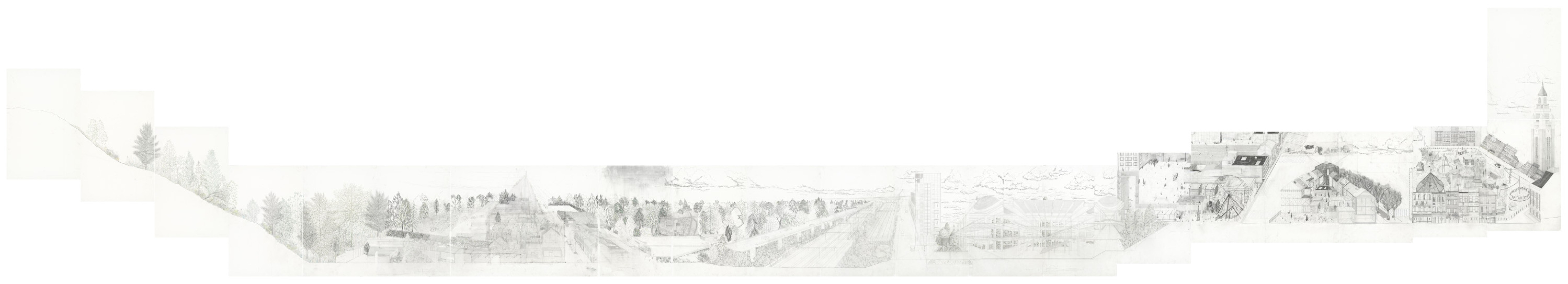 Collage. Charleroi Palais des Expositions by architecten jan de vylder inge vinck and AgwA.