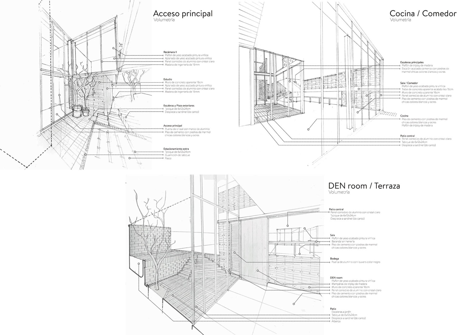 Sketch. "Casa Juriquilla" by Estudio Mero.