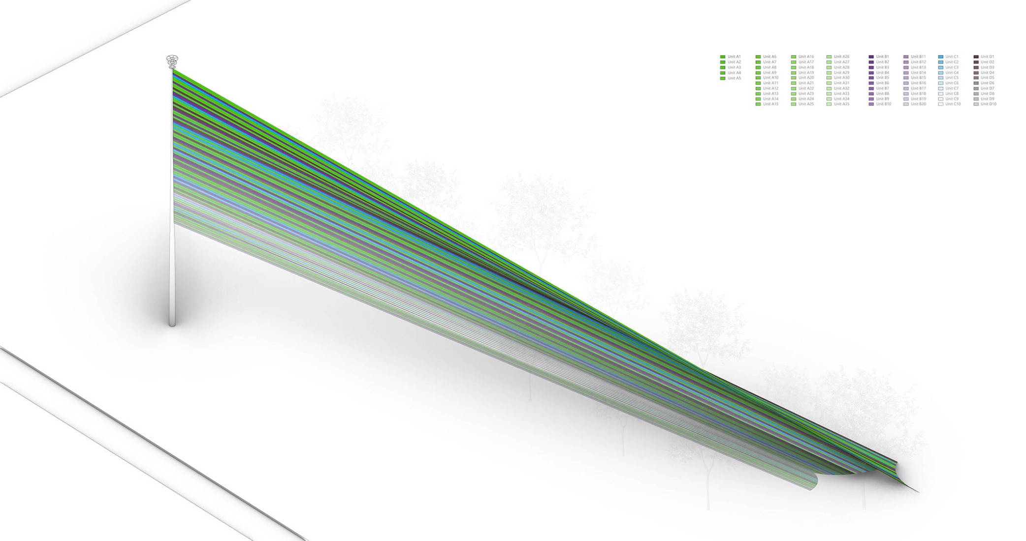 Isométrica. «High Line Bangkok» por HAS design and research. 