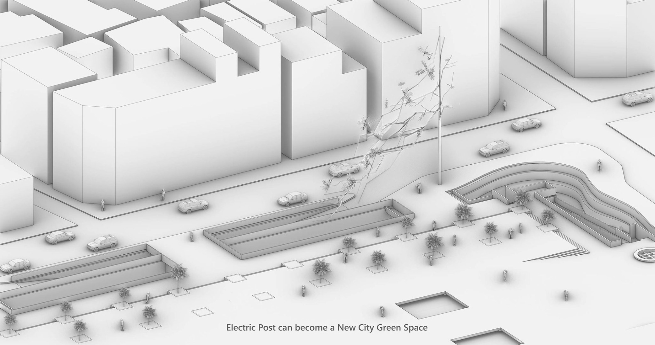 Diagrama. «High Line Bangkok» por HAS design and research. 